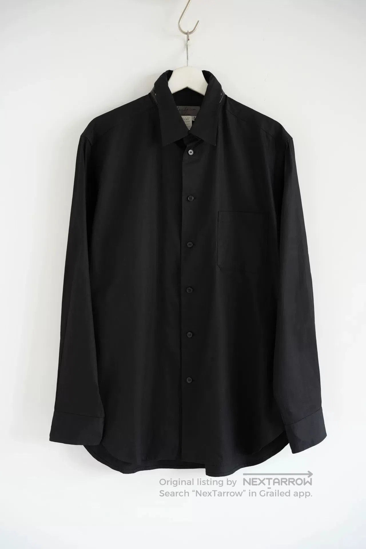 Yohji Yamamoto black cotton long sleeve shirt by Yohji Yamamoto. Size US M / EU 48-50 / 2 - 1 Thumbnail