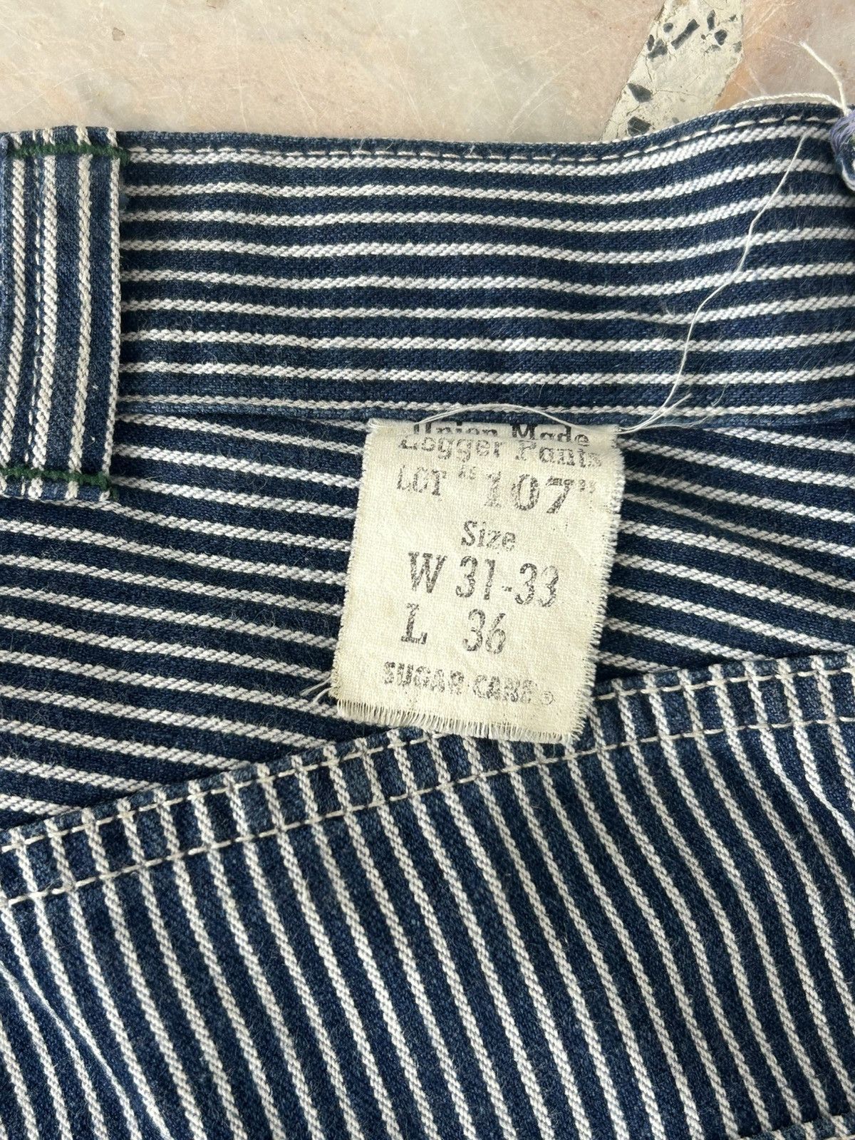 Sugar Cane Sugarcane Vintage Union Made Stripe Denim Size US 34 / EU 50 - 18 Thumbnail