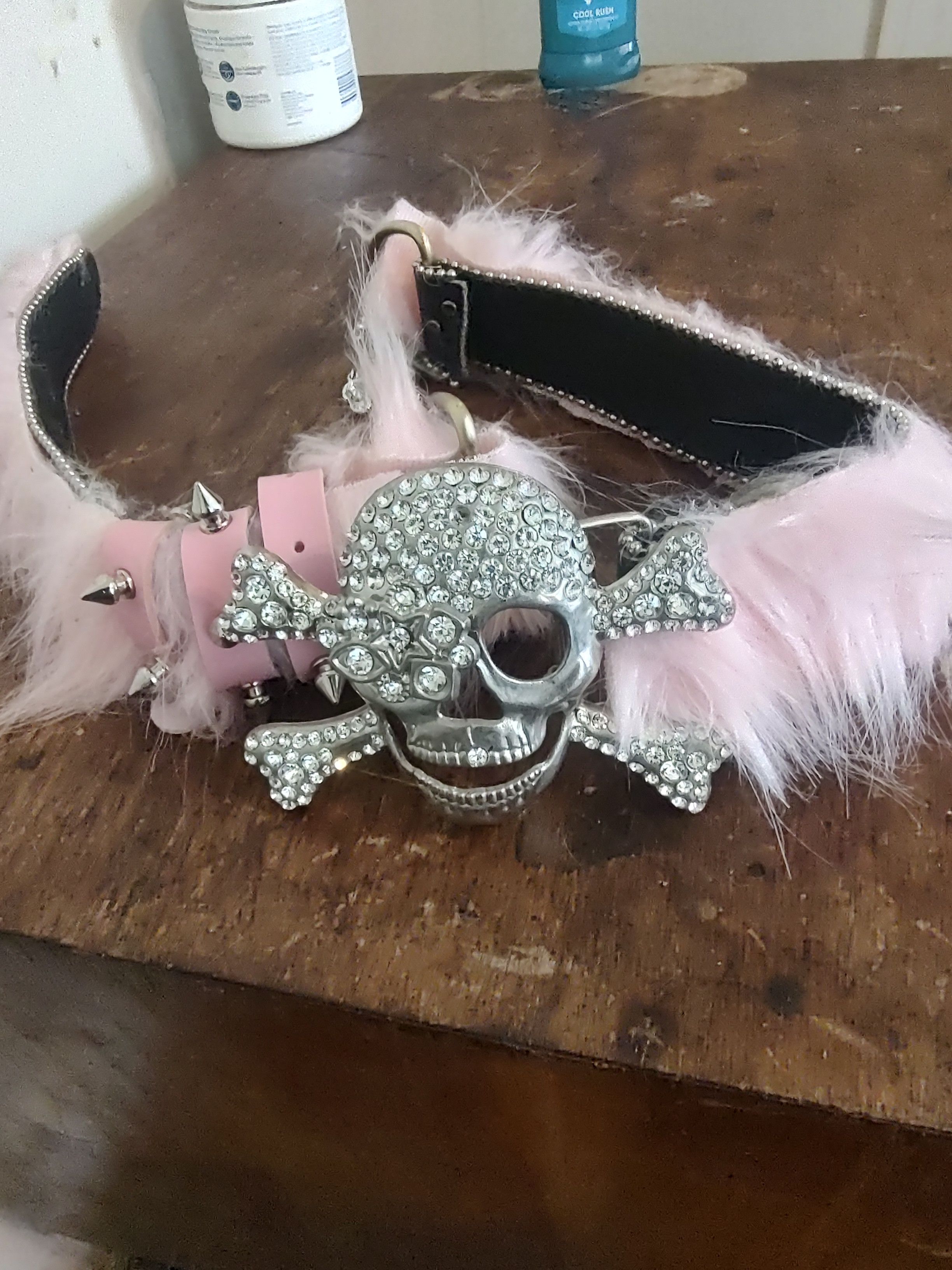 Handmade punk skull belt Size ONE SIZE - 3 Thumbnail