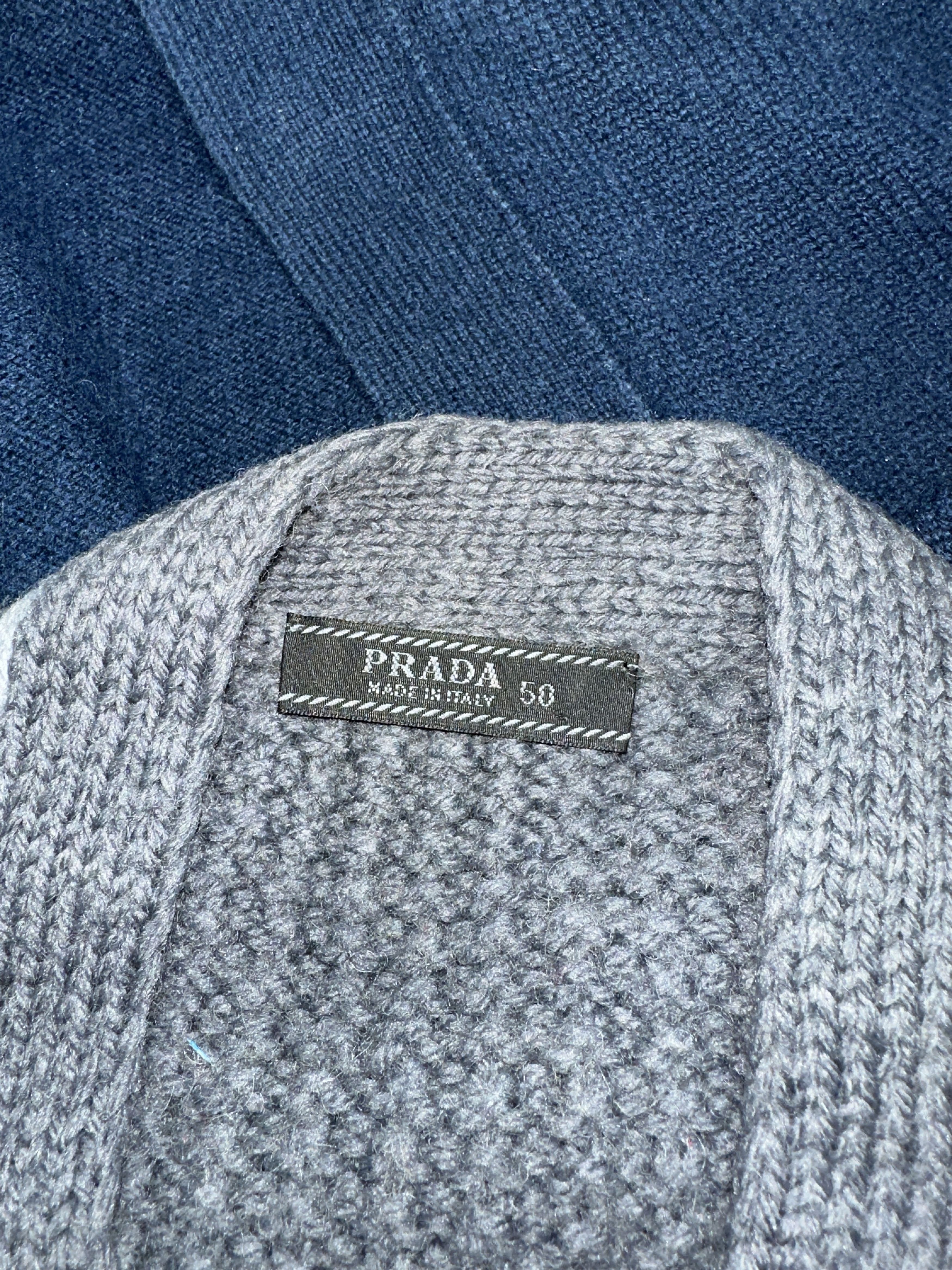 Prada Prada Milano Virgin Wool Chunky Knit Cardigan Size 50 IT M Size US M / EU 48-50 / 2 - 9 Thumbnail