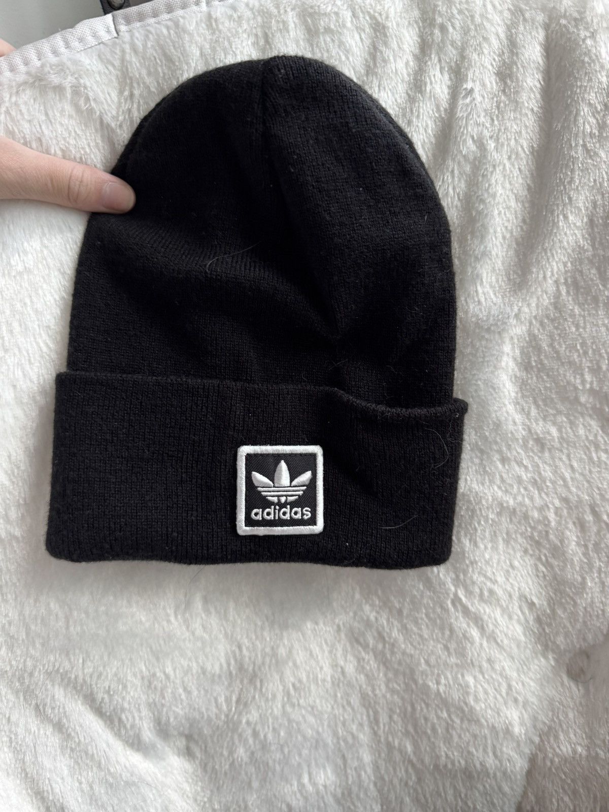 Adidas Black Adidas beanie with white logo Size ONE SIZE - 1 Preview
