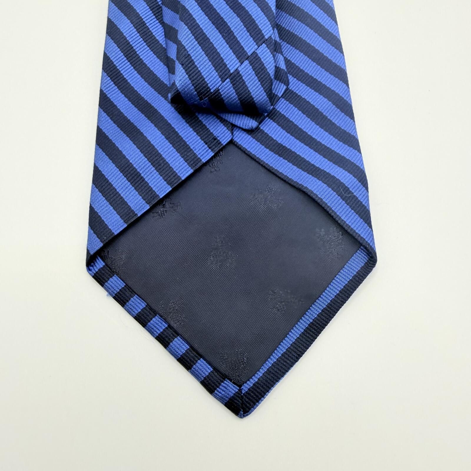 Brooks Brothers Brooks Brothers Tie Men's Silver Blue Stripe Size ONE SIZE - 3 Thumbnail