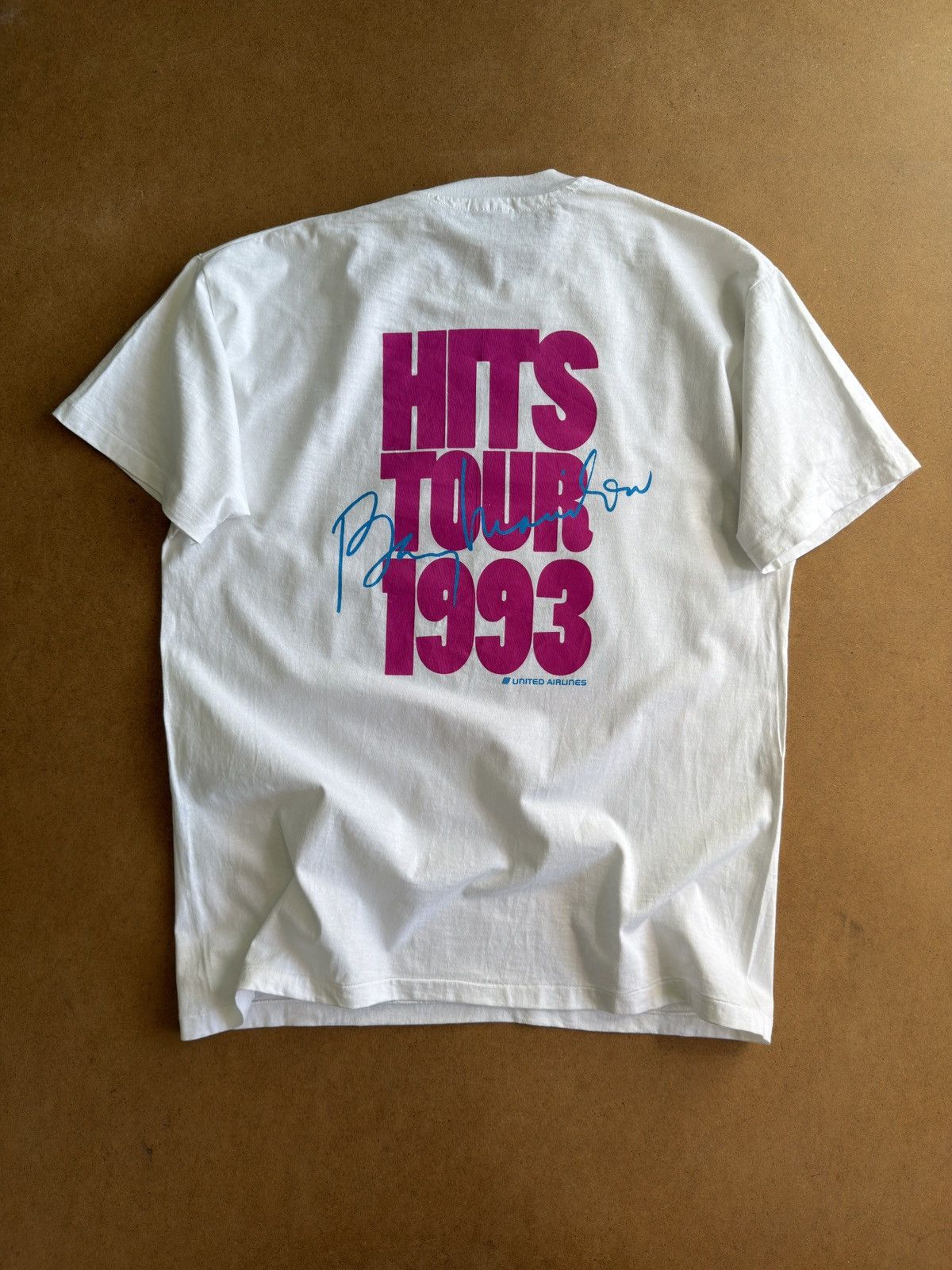Band Tees Vintage 1993 Barry Manilow Hits Tour Promo Single Stitch Tee Size US XL / EU 56 / 4 - 2 Thumbnail