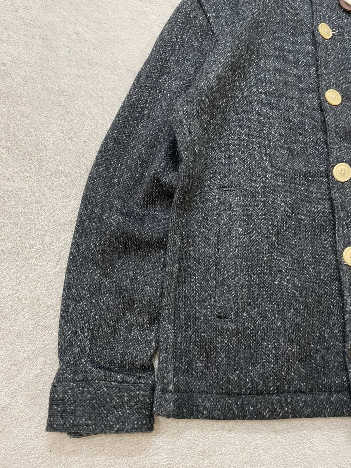 If Six Was Nine 2000s Japan Wool Hooded Button Jacket Herringbone Y2K Size US M / EU 48-50 / 2 - 3 Thumbnail