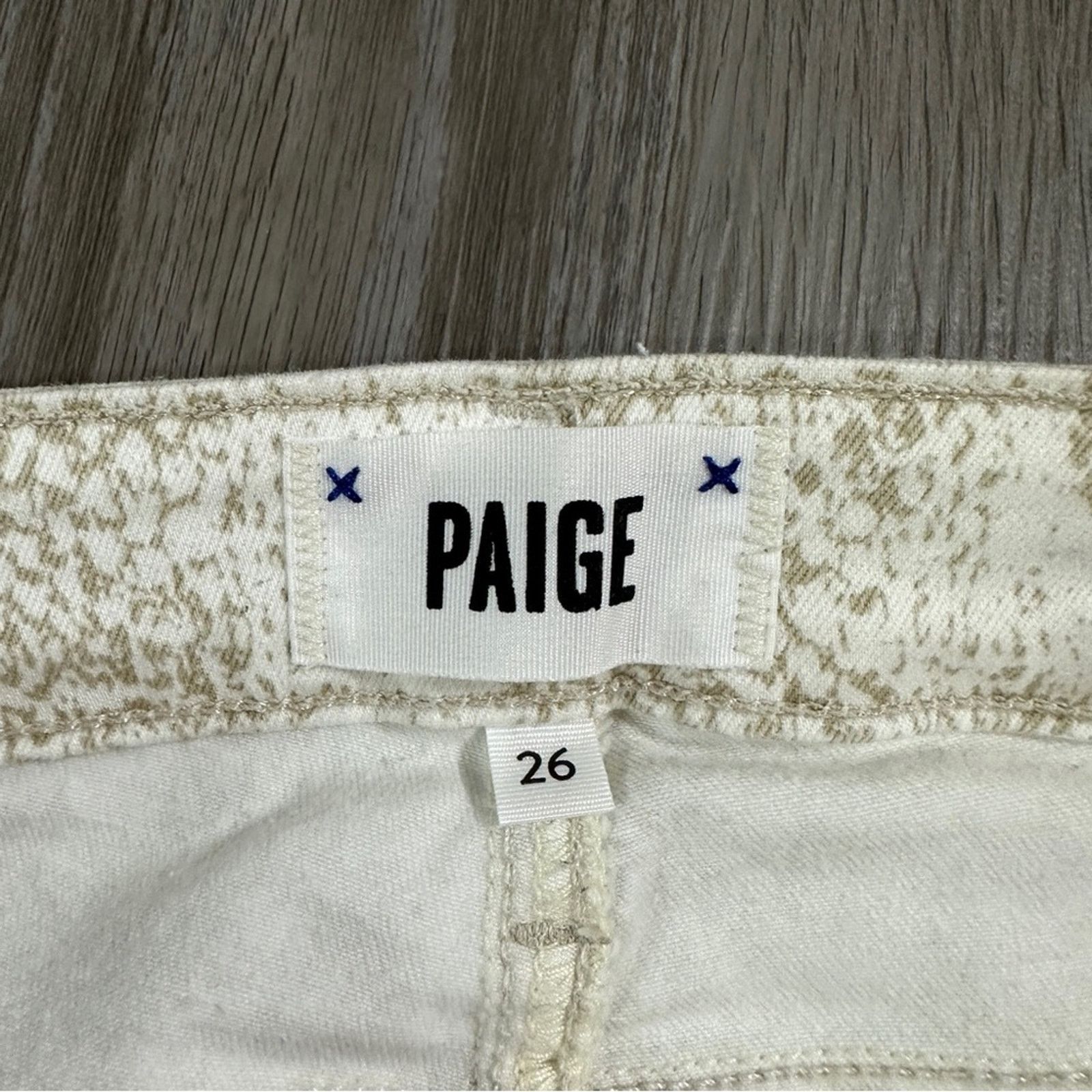 Paige Paige Hoxton Ultra White Snakeskin Print Ankle Skinny Jeans Size 26" / US 2 / IT 38 - 7 Thumbnail