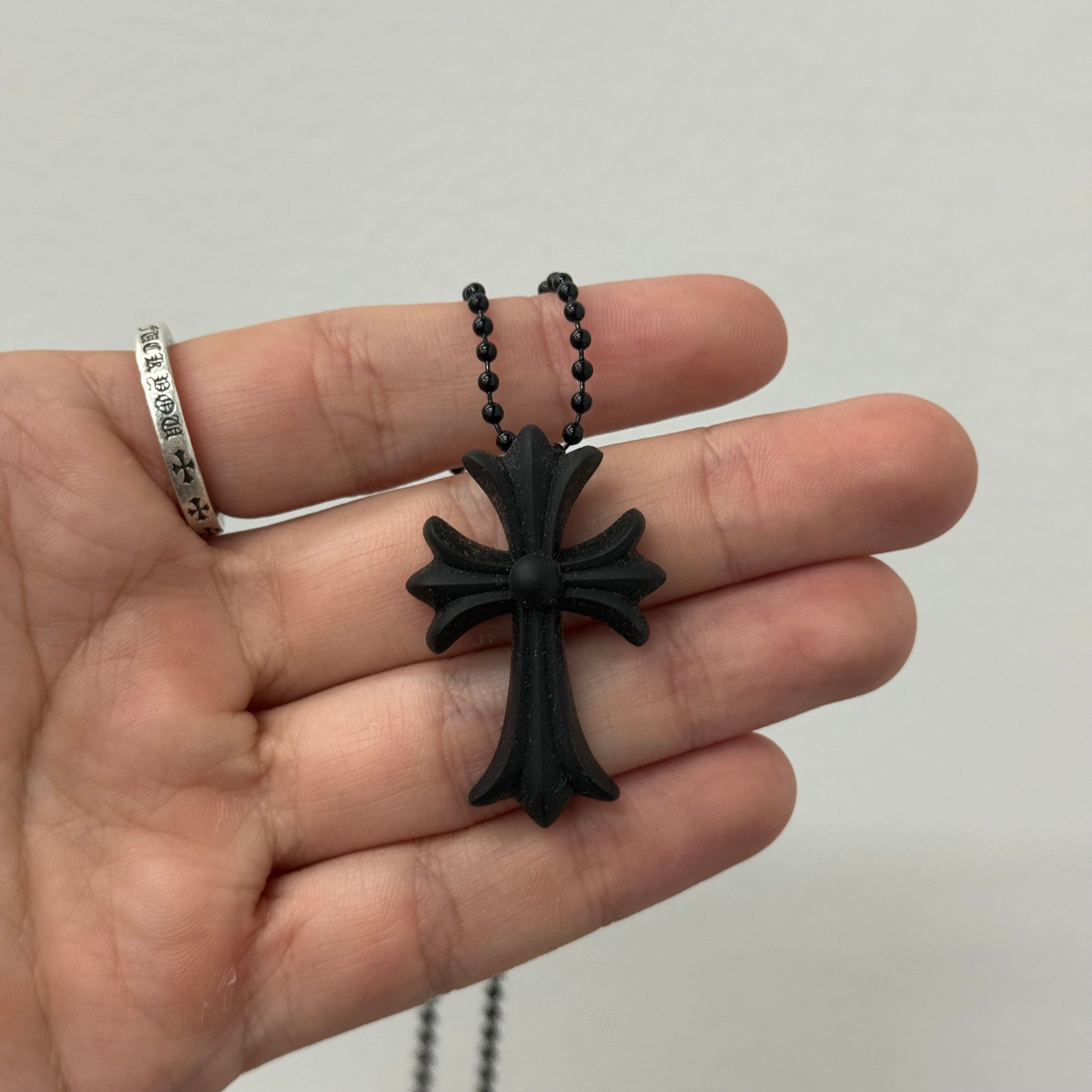 Chrome Hearts Chrome Hearts Silicone Black Cross Pendant Size ONE SIZE - 2 Thumbnail