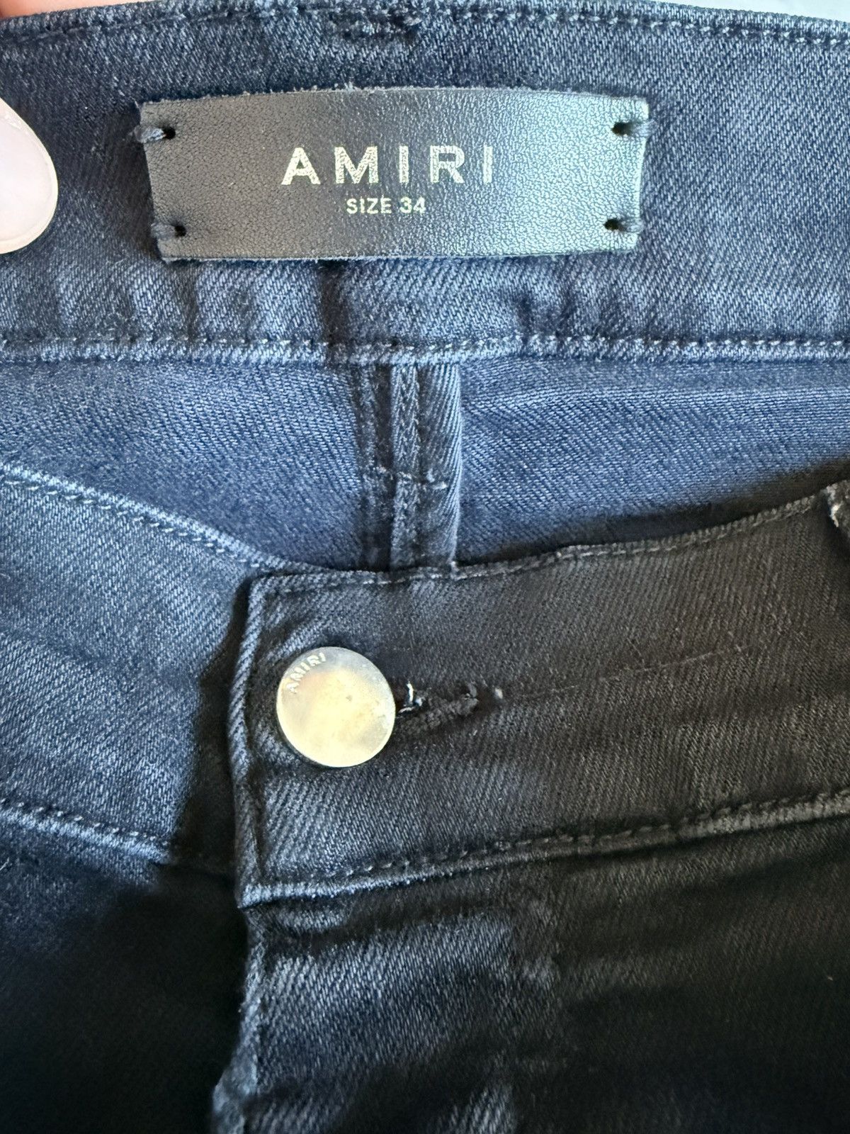 Amiri Amiri Ripped Black Jeans Size 34 ($1295 Retail) Size US 34 / EU 50 - 4 Thumbnail