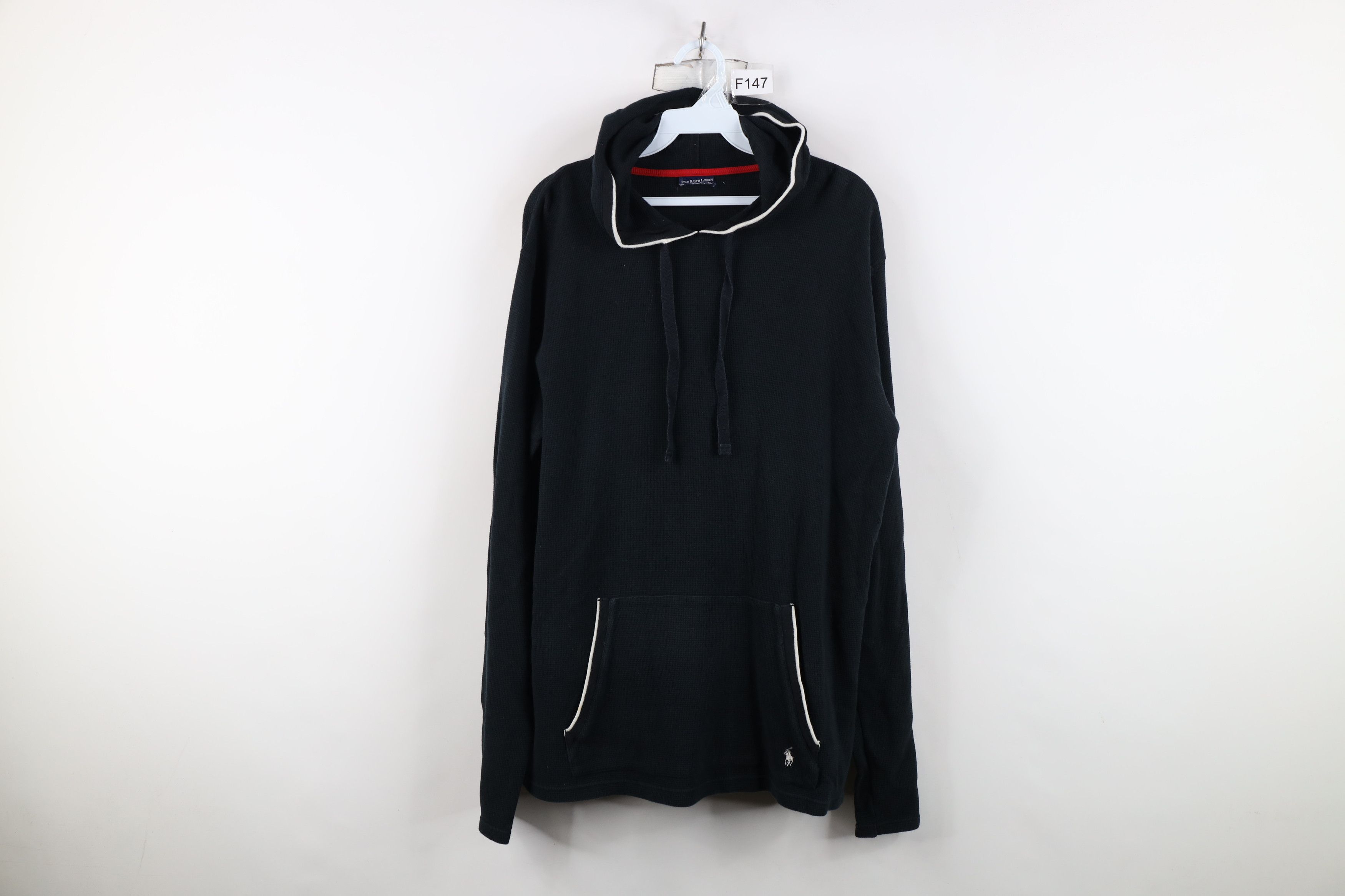Ralph Lauren Vintage Ralph Lauren Thermal Waffle Knit Hoodie Sweatshirt Size US M / EU 48-50 / 2 - 1 Thumbnail