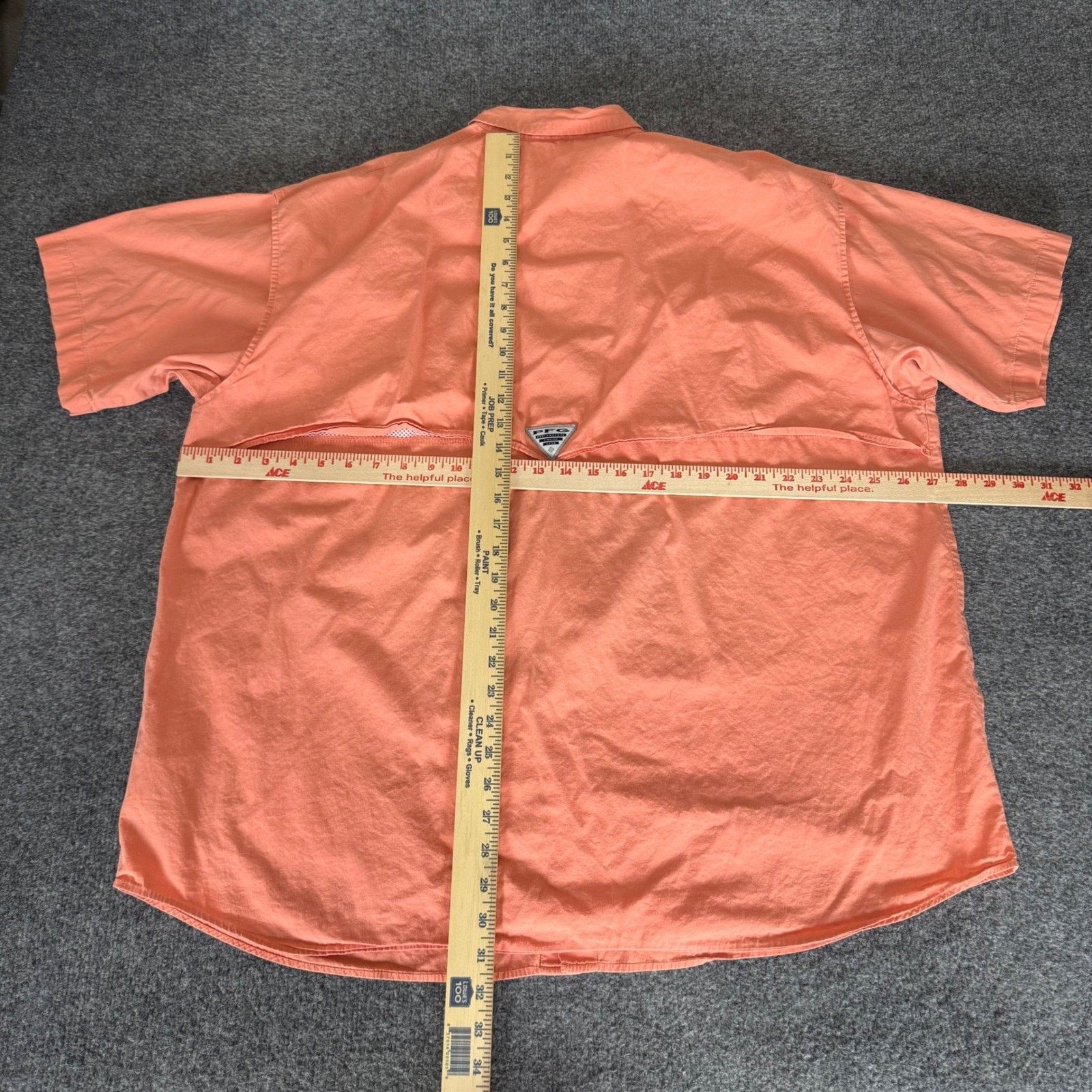 Columbia Columbia PFG Mens XL Button Down Fishing Shirt Coral Size US XL / EU 56 / 4 - 5 Thumbnail