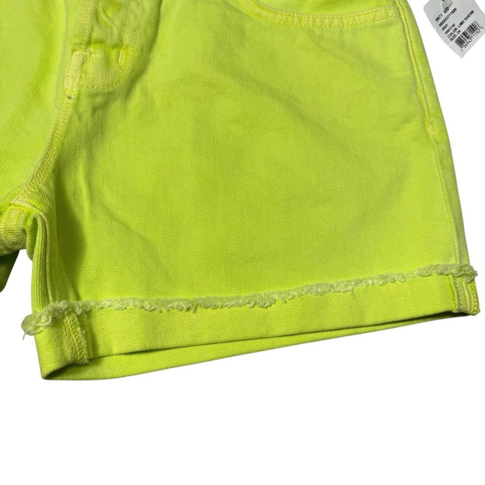 J Brand NWT New J Brand Joanie Rolled Boyfriend Lime Sherbet Shorts Size 24" / US 00 / IT 34 - 9 Thumbnail