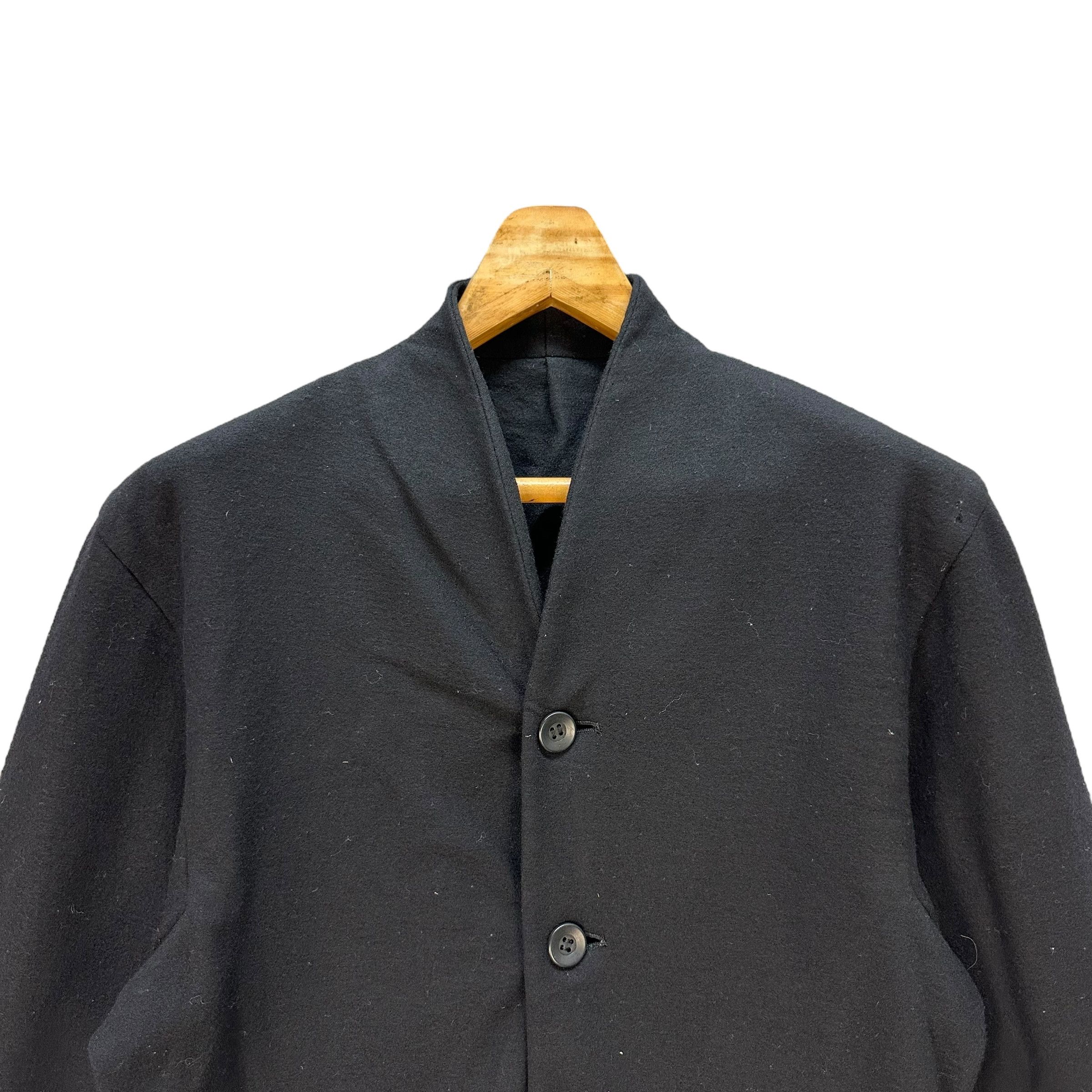 Y's Y's Yohji Yamamoto Collarless Button Wool Jacket #A78-1893 Size US S / EU 44-46 / 1 - 2 Thumbnail
