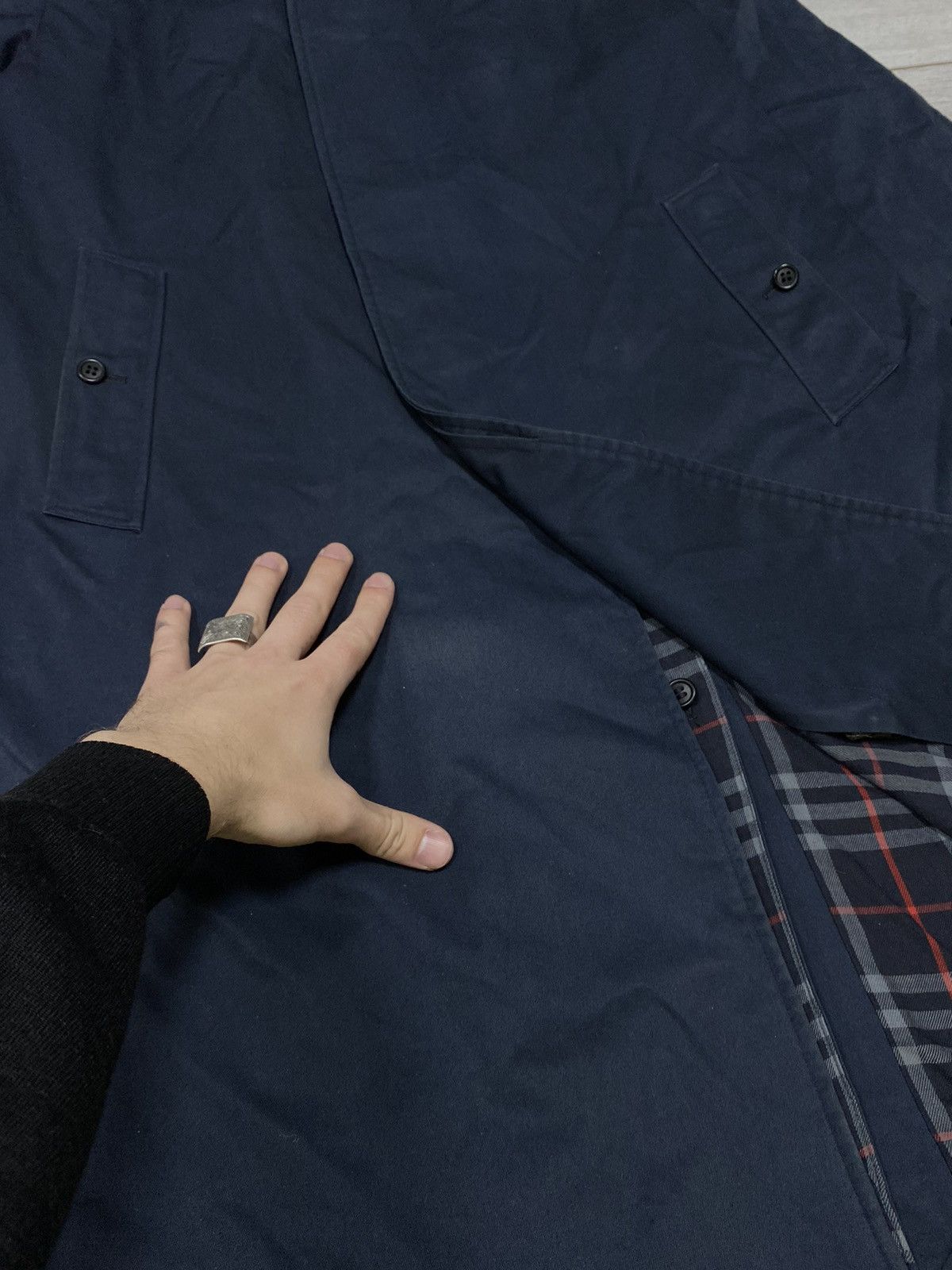 Burberry Burberry vintage trench jacket dark nova check blue Size US M / EU 48-50 / 2 - 3 Thumbnail