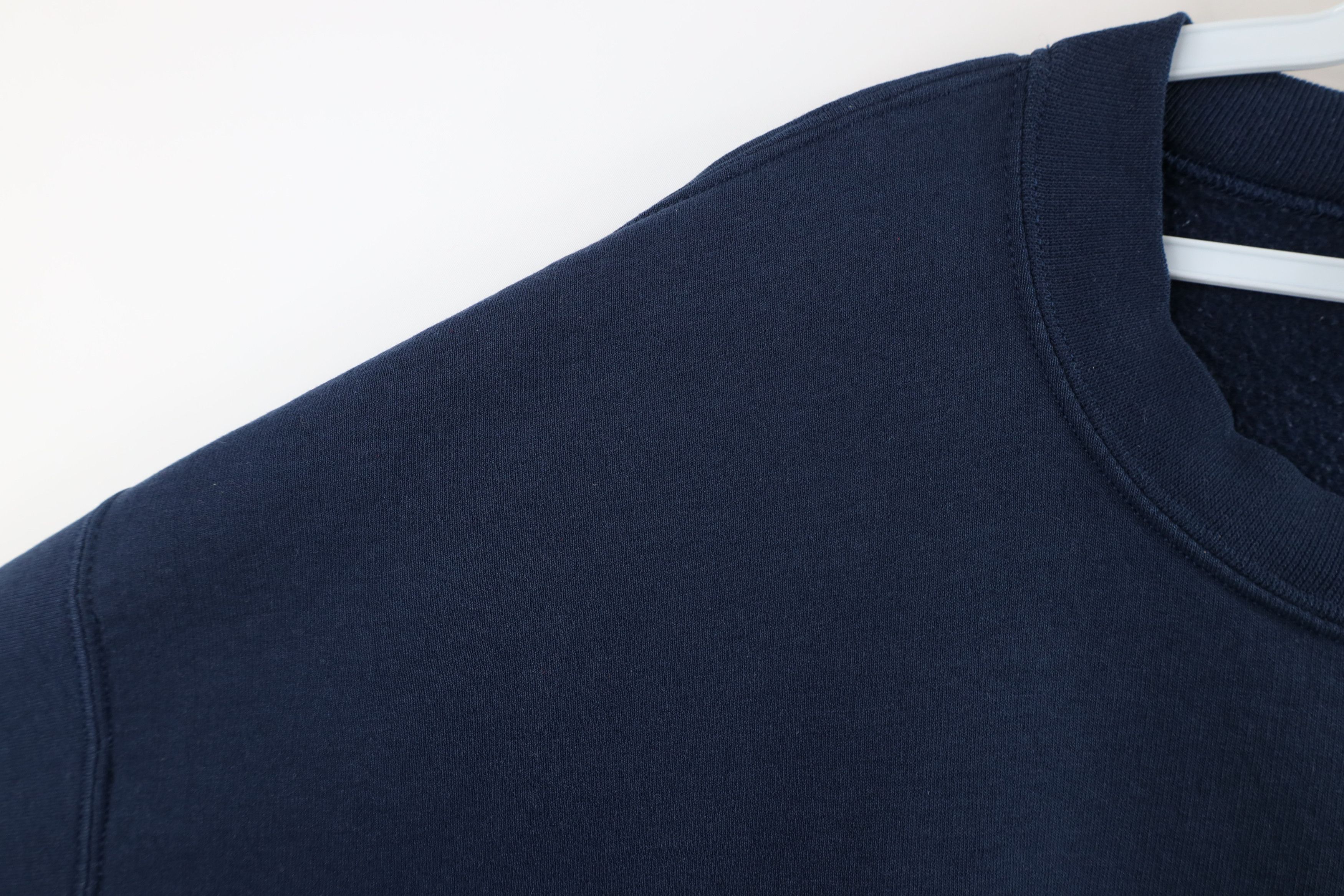 Vintage Vintage 90s Streetwear Blank Crewneck Sweatshirt Navy Blue Size US XXL / EU 58 / 5 - 7 Thumbnail