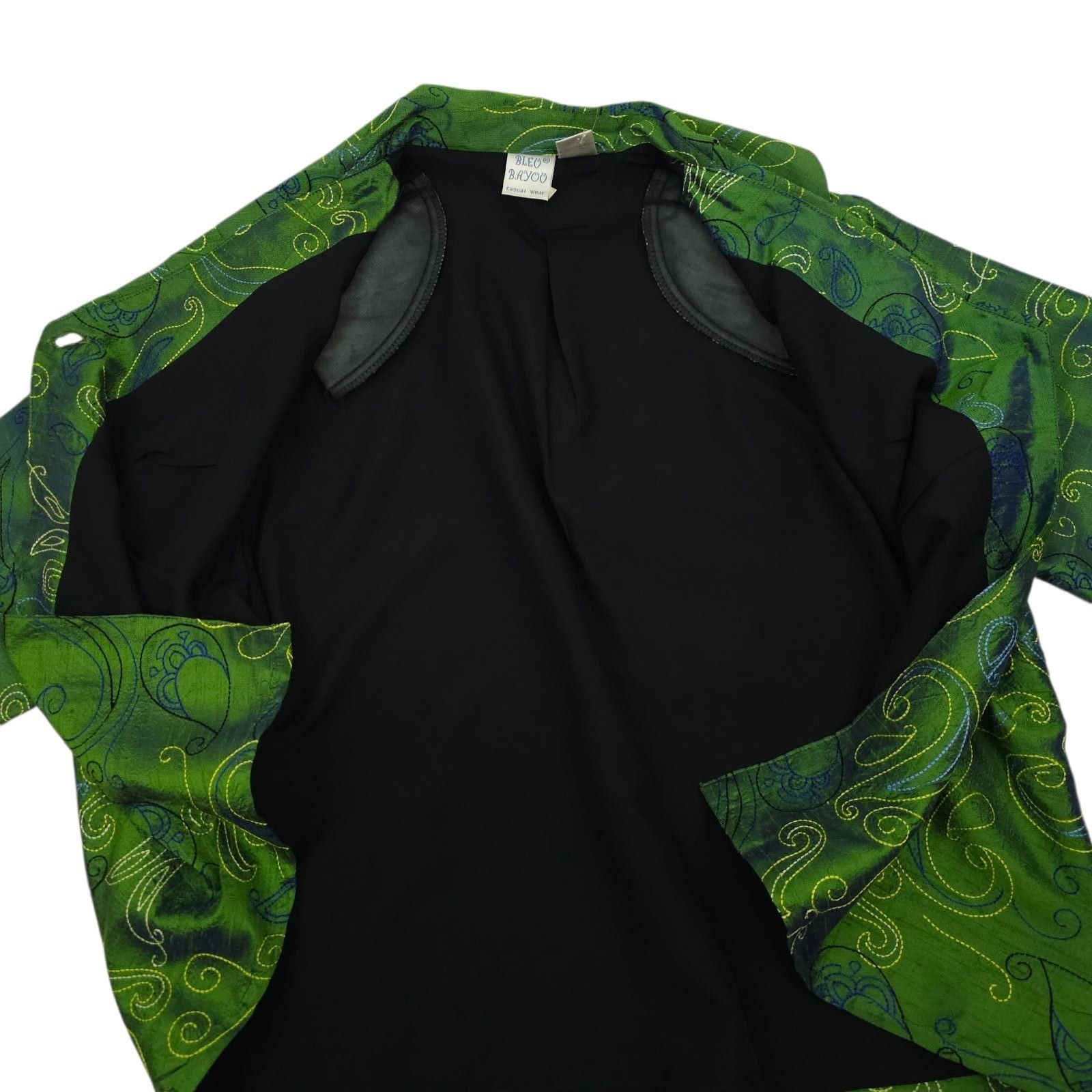 Other Bleu Bayou XL Paisley Silk Jacket Ruffle Lagenlook Fairycore Size XL / US 12-14 / IT 48-50 - 9 Thumbnail
