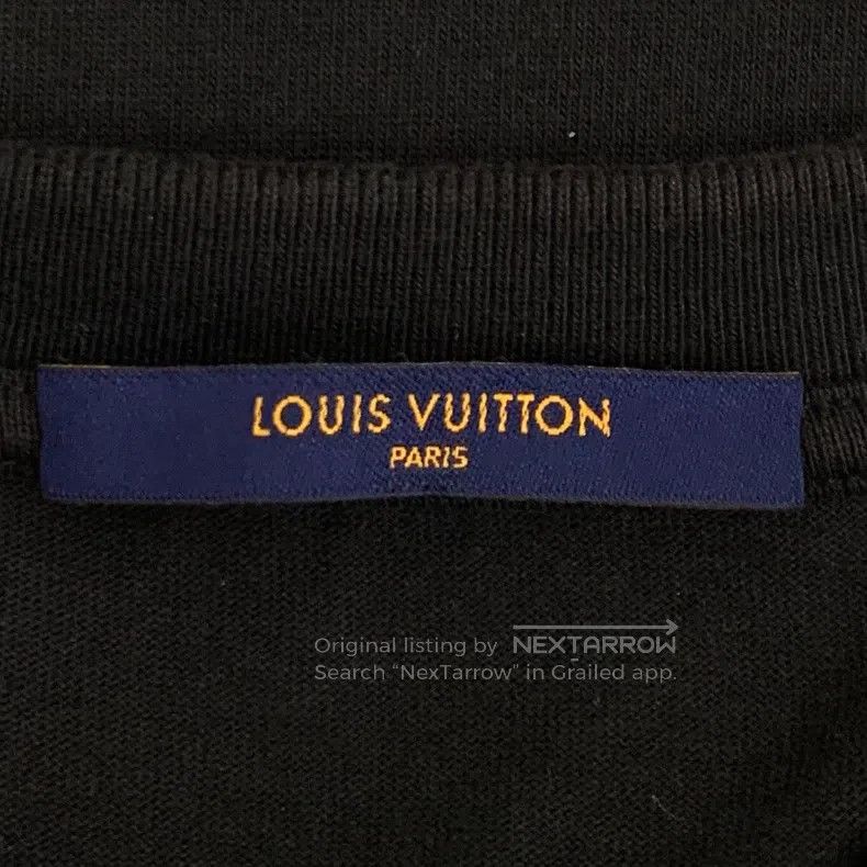 Louis Vuitton Louis Vuitton Black logo monogrammed cotton crew neck shor Size US L / EU 52-54 / 3 - 5 Thumbnail