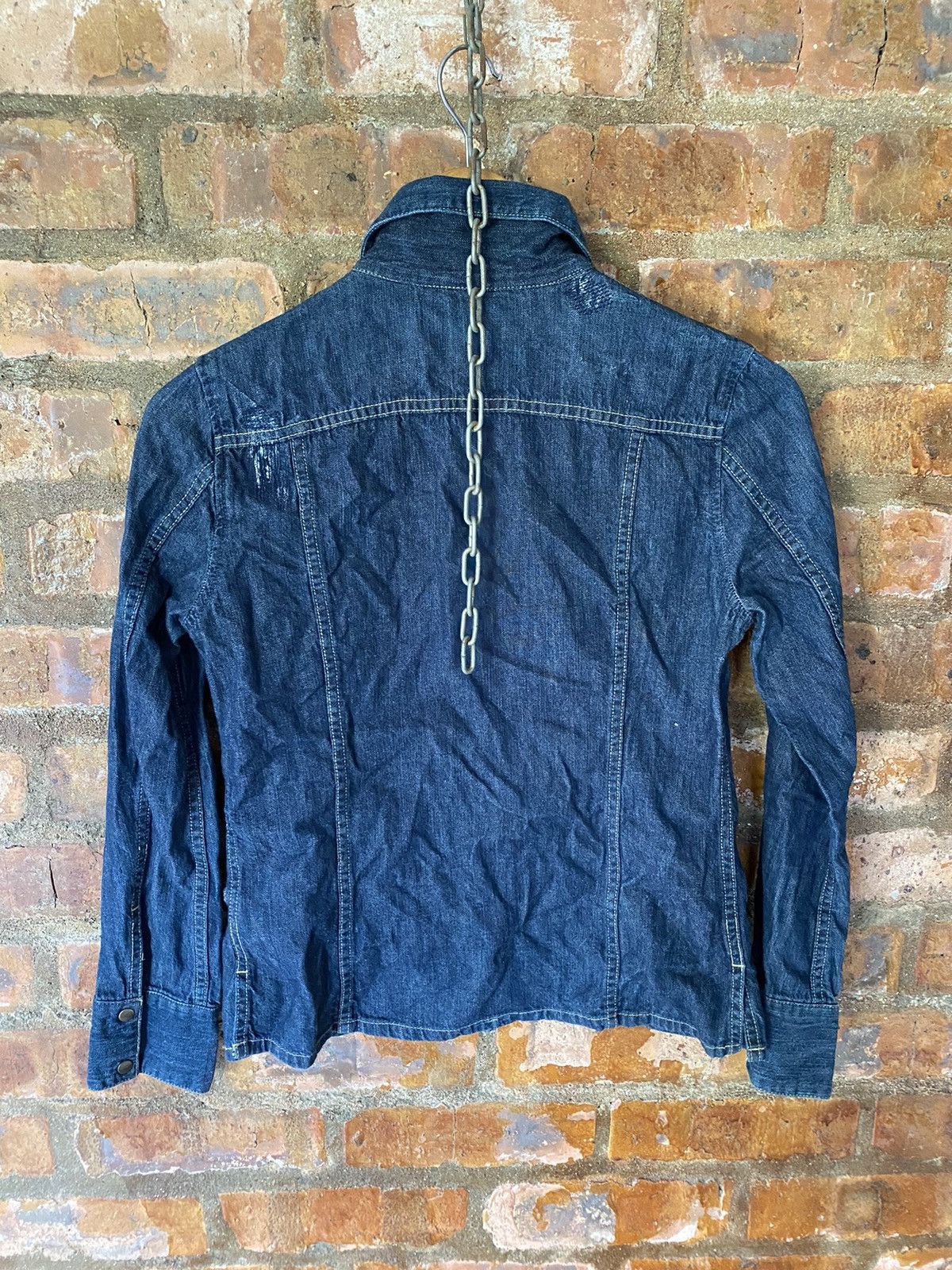 Hysteric Glamour 1990s HG Denim Shirt Distresses Size XS / US 0-2 / IT 36-38 - 9 Thumbnail
