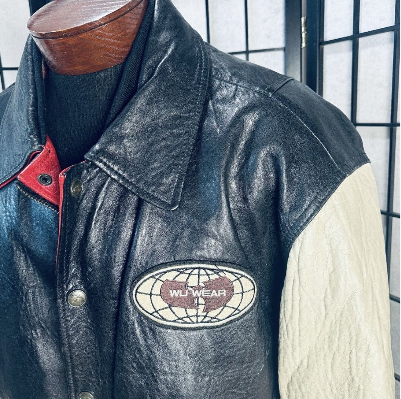 Wu-Tang Clan Wu-Wear USA Authentic Original Leather Vintage 90s Jacket Size US XL / EU 56 / 4 - 4 Thumbnail
