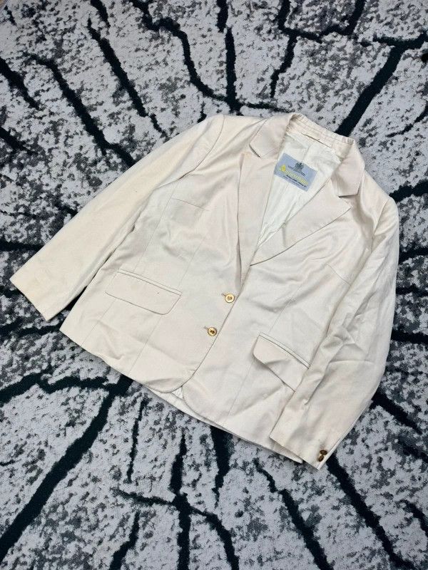 Aquascutum Aquascutum cream blazer jacket XL Size XL / US 12-14 / IT 48-50 - 2 Thumbnail