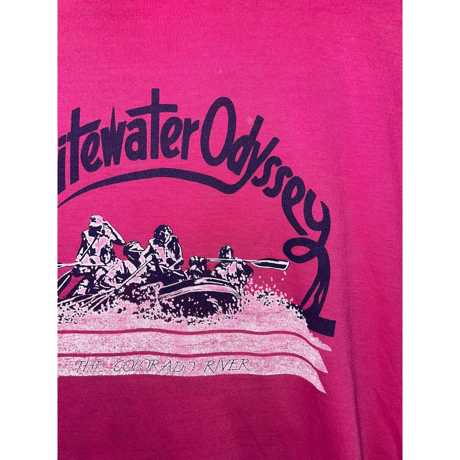 Hanes Vintage Whitewater Rafting Shirt Odyssey 90s Raft Tee XL Size US XL / EU 56 / 4 - 3 Thumbnail