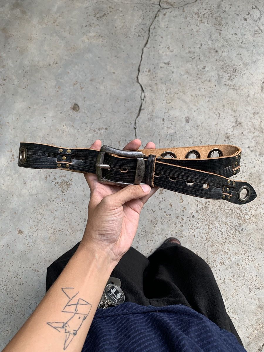 Vintage SOLD* 90s Studded Leather Belt Size 32 - 5 Thumbnail