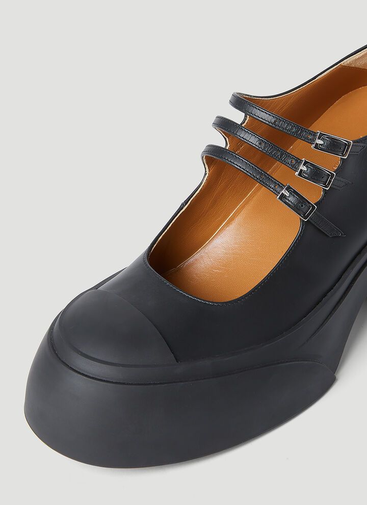 Marni o1w1db11125 Triple Buckle Mary Jane Shoes in Black Size US 8 / IT 38 - 3 Thumbnail