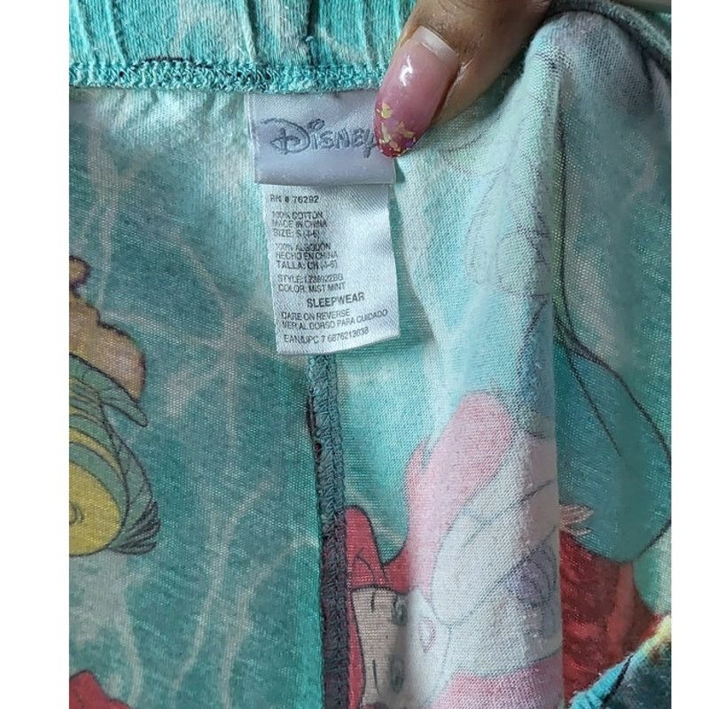 Disney Disney Little Mermaid Green Capri Pajama Pants Size S (4–6) Size 27" / US 4 / IT 40 - 4 Thumbnail