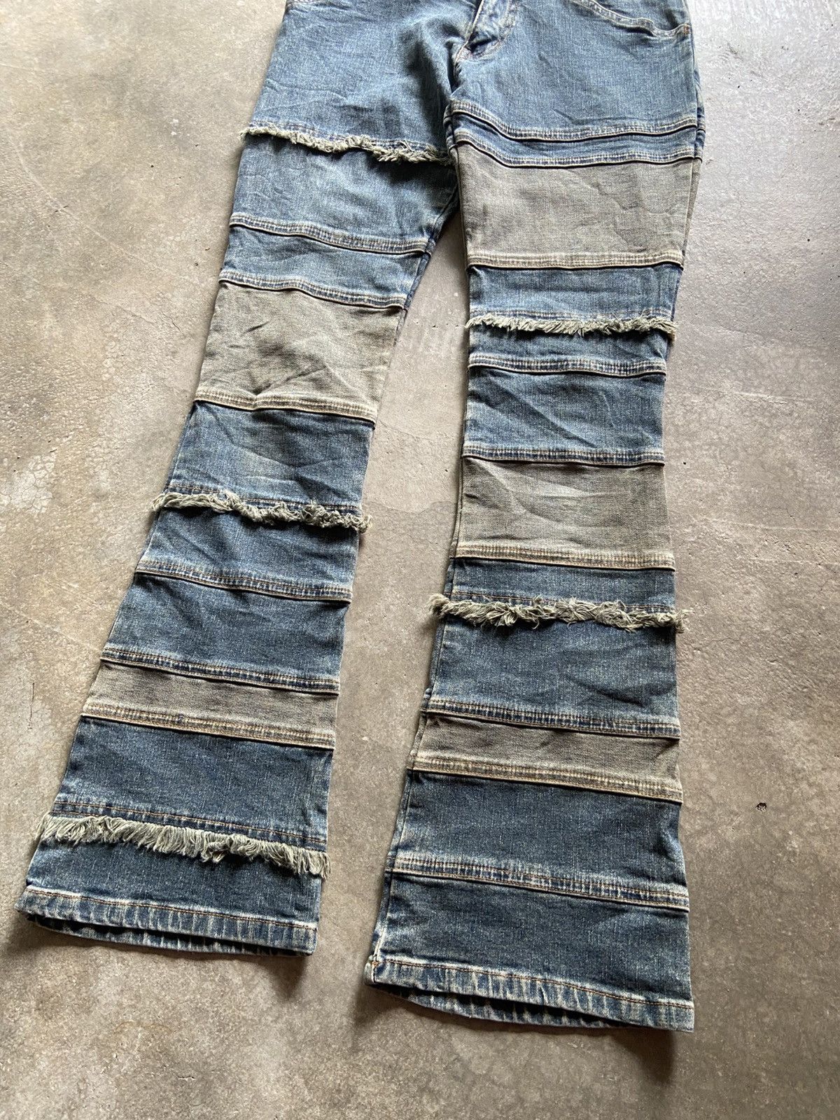 Japanese Brand ❗️Patchwork Flare Jeans Y2K Japanese Archive Size 28" / US 6 / IT 42 - 3 Thumbnail