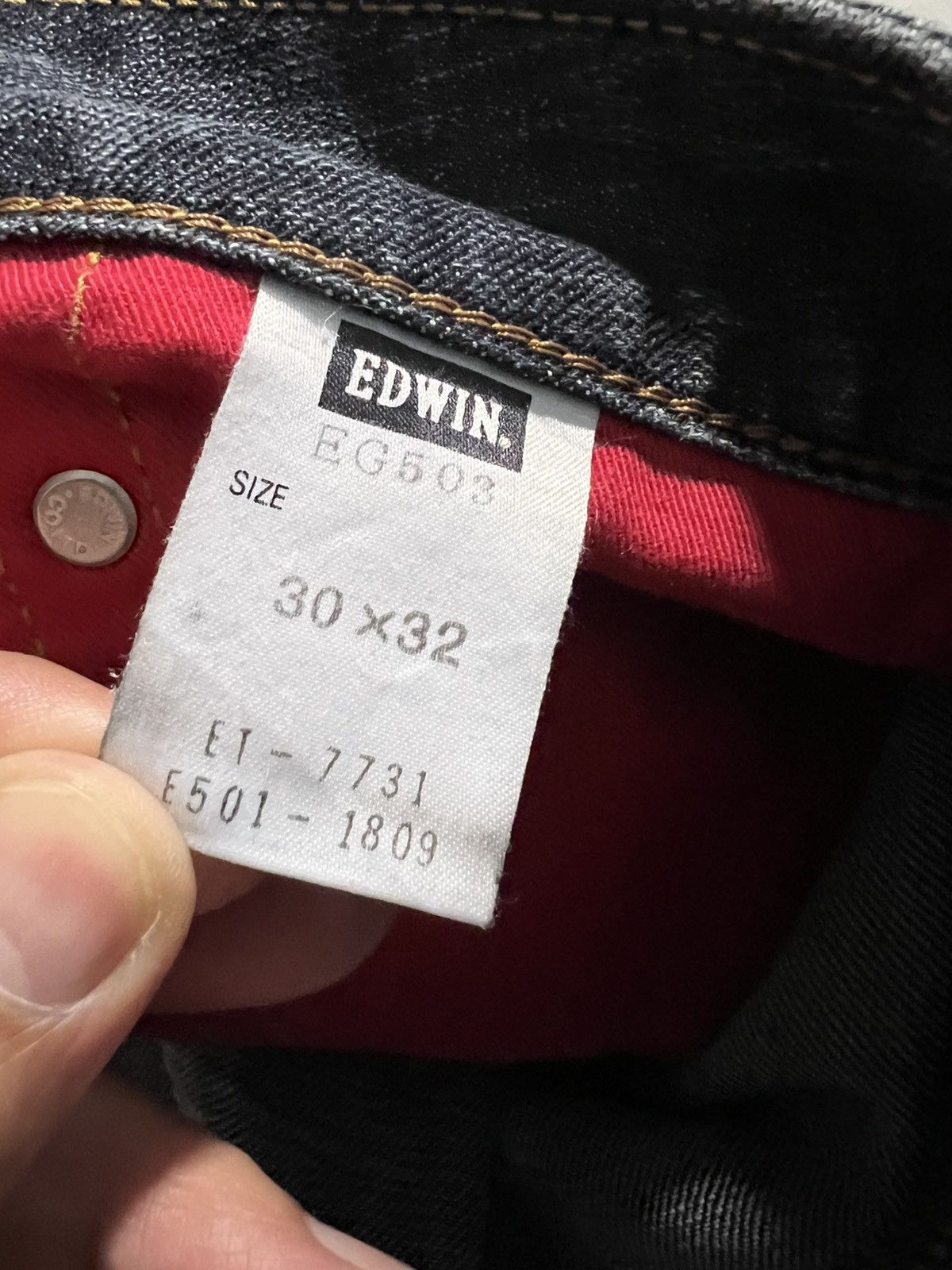 Edwin 💥Flare💥Vintage Edwin 503 Blue Trip Edgline Washed Jeans Size US 32 / EU 48 - 21 Thumbnail