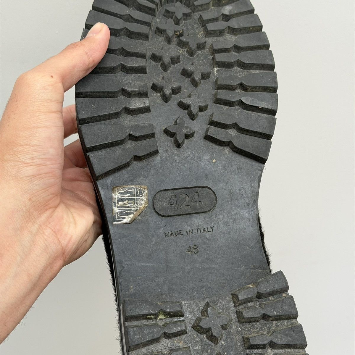 424 424 Dragonrider Pony Hair Black Boots (EU46) Size US 13 / EU 46 - 12 Thumbnail