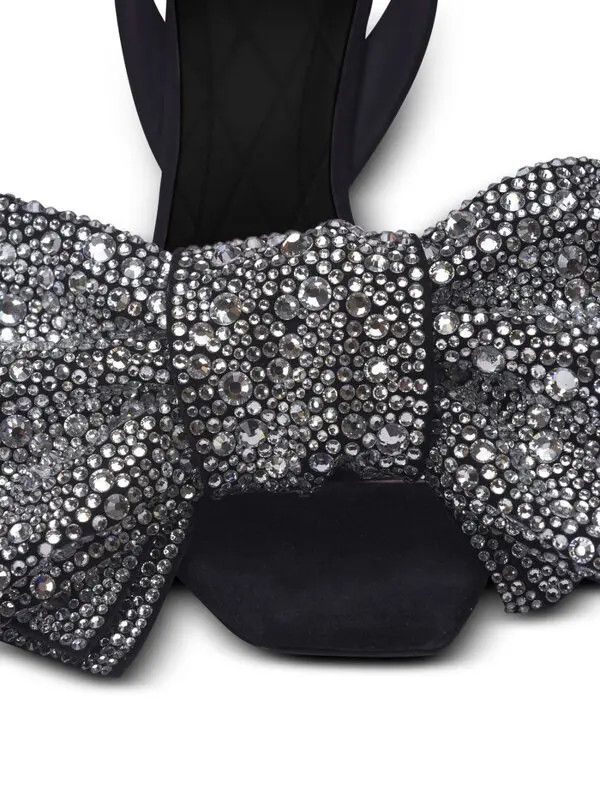 Balmain o1s1wg111225 95mm Rhinestone-Embellished Sandals in Black Size US 6 / IT 36 - 3 Thumbnail