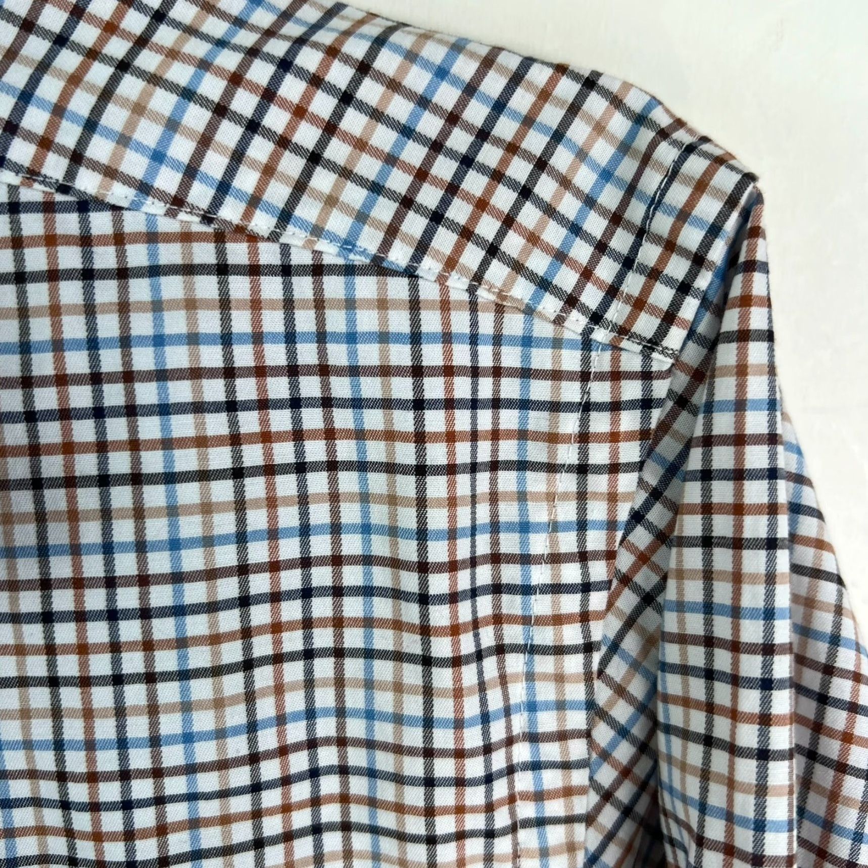 BUGATCHI Bugatchi Uomo Shirt Mens 17.5 Cotton Button-Up Long Sleeve Blue Striped Size US XL / EU 56 / 4 - 2 Thumbnail