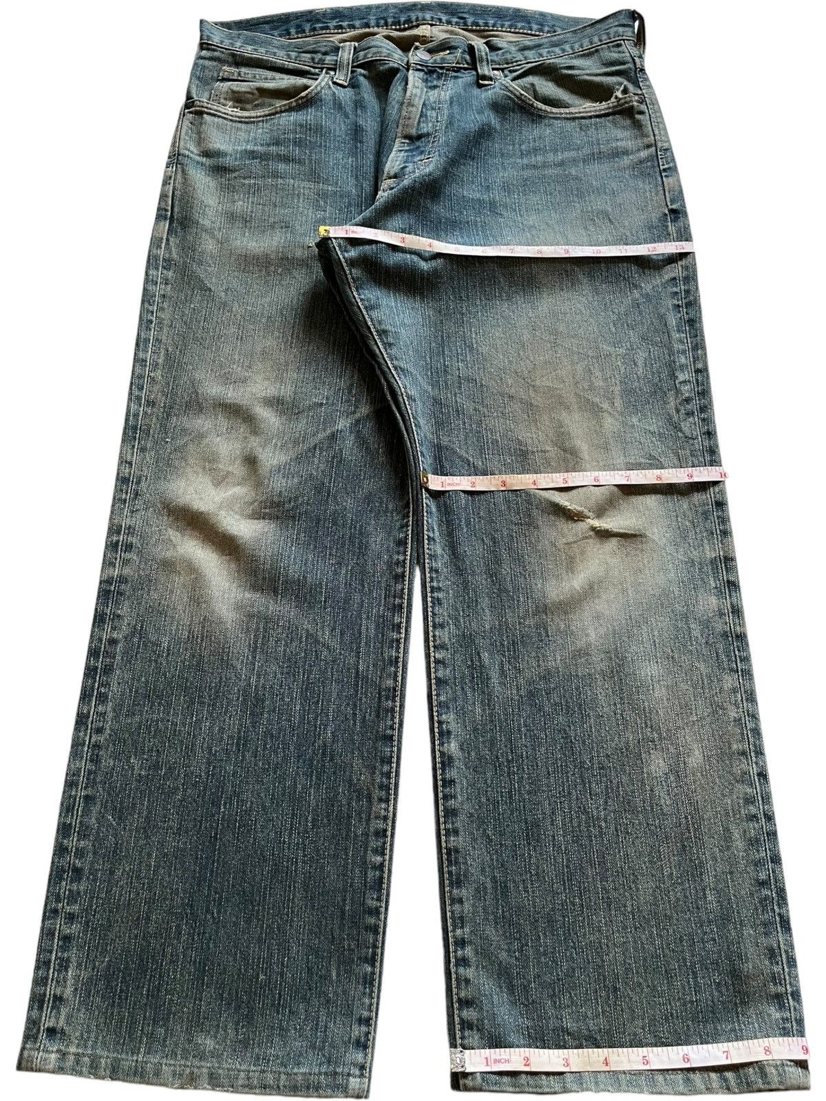 Wrangler Vintage Wrangler Mud Wash Distressed Baggy Jeans Size US 36 / EU 52 - 13 Thumbnail