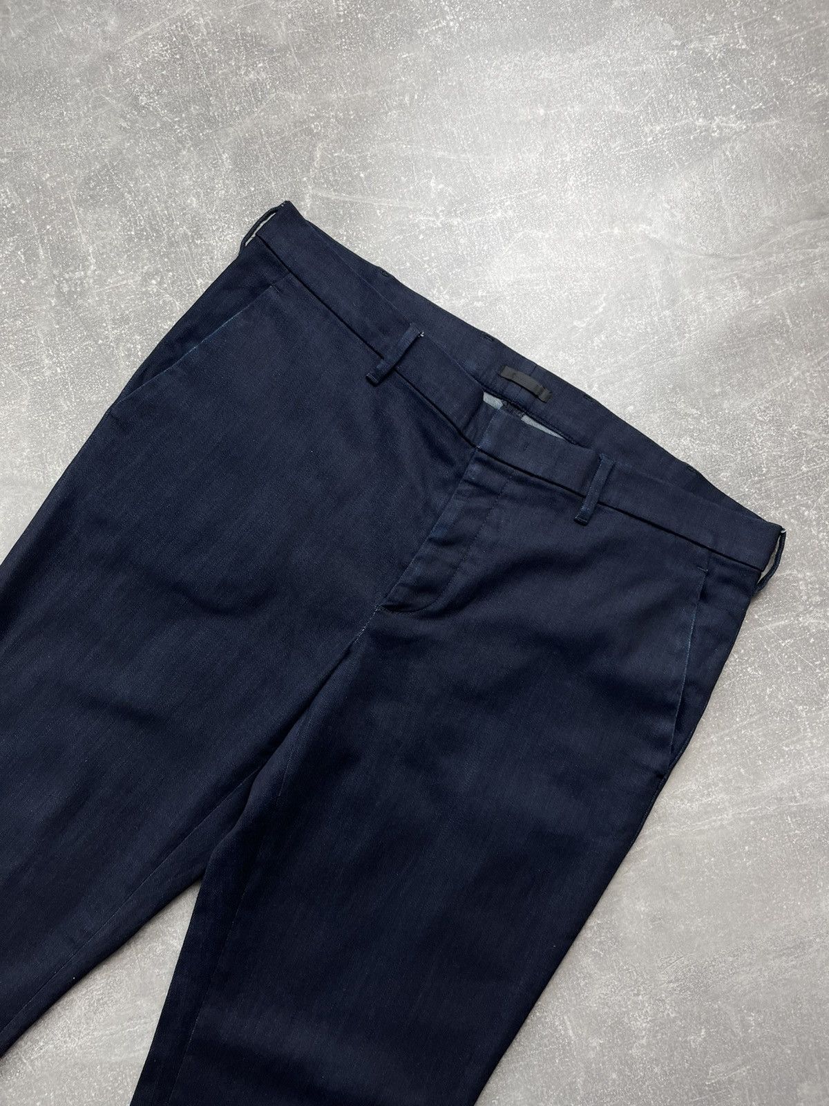 Prada Prada Black Tab Navy Cotton Slim Trousers Dark Blue Size 38 Size US 38 / EU 54 - 7 Thumbnail
