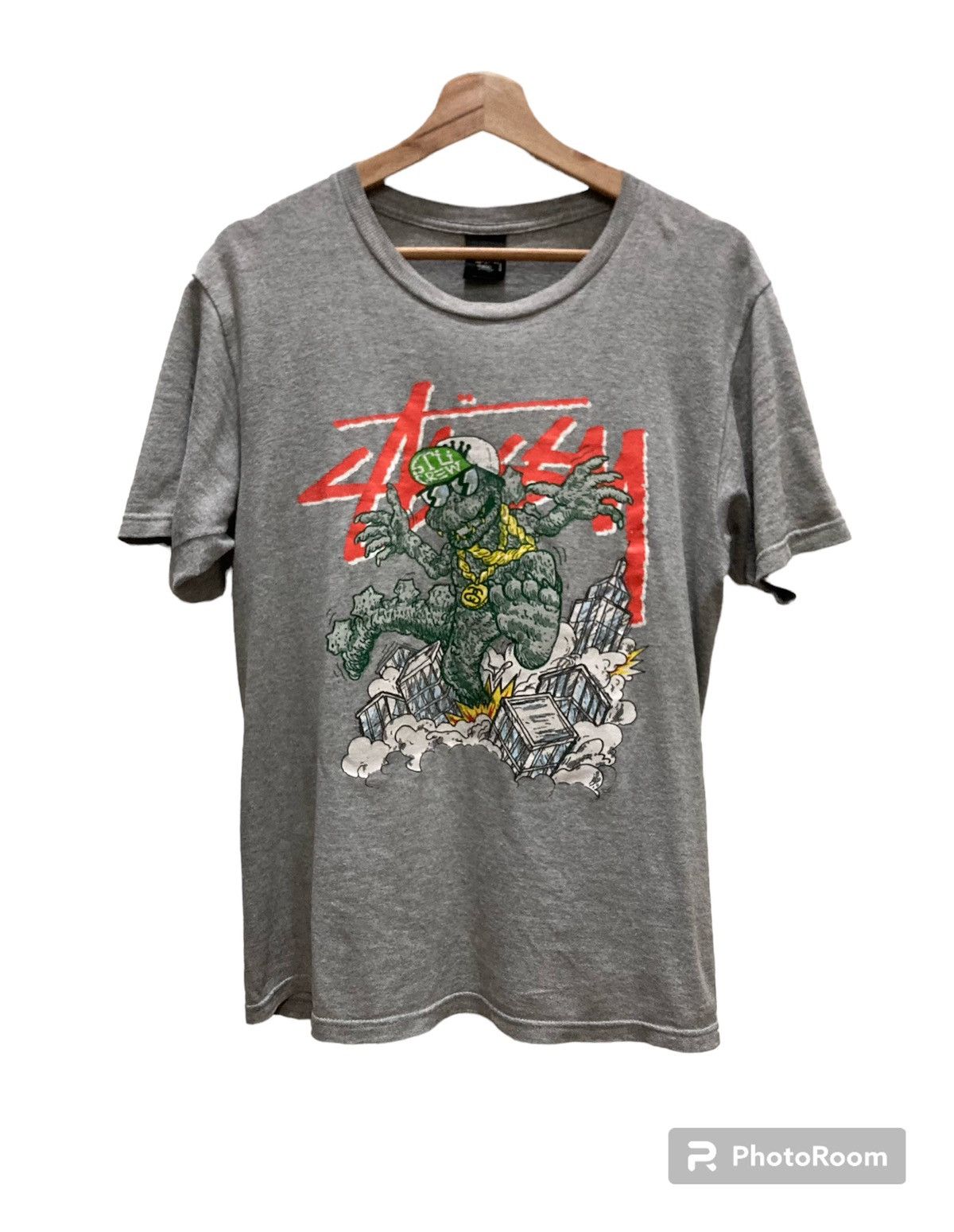 Grailed | Vintage Stussy Godzilla Made in U.S.A. T-Shirt
