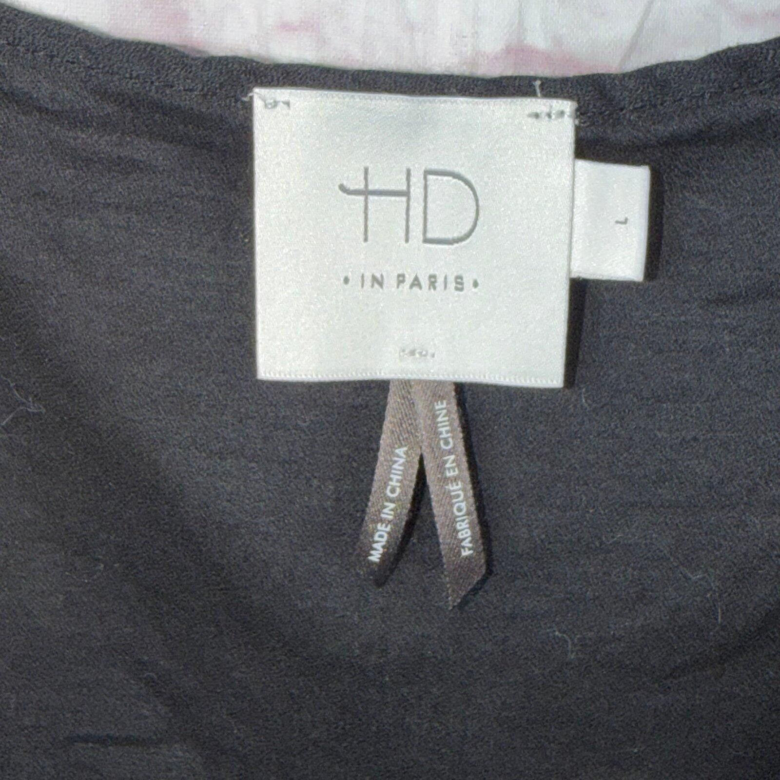 Other HD in Paris Large Black Sleeveless Top with Lattice Detail Size L / US 10 / IT 46 - 3 Thumbnail