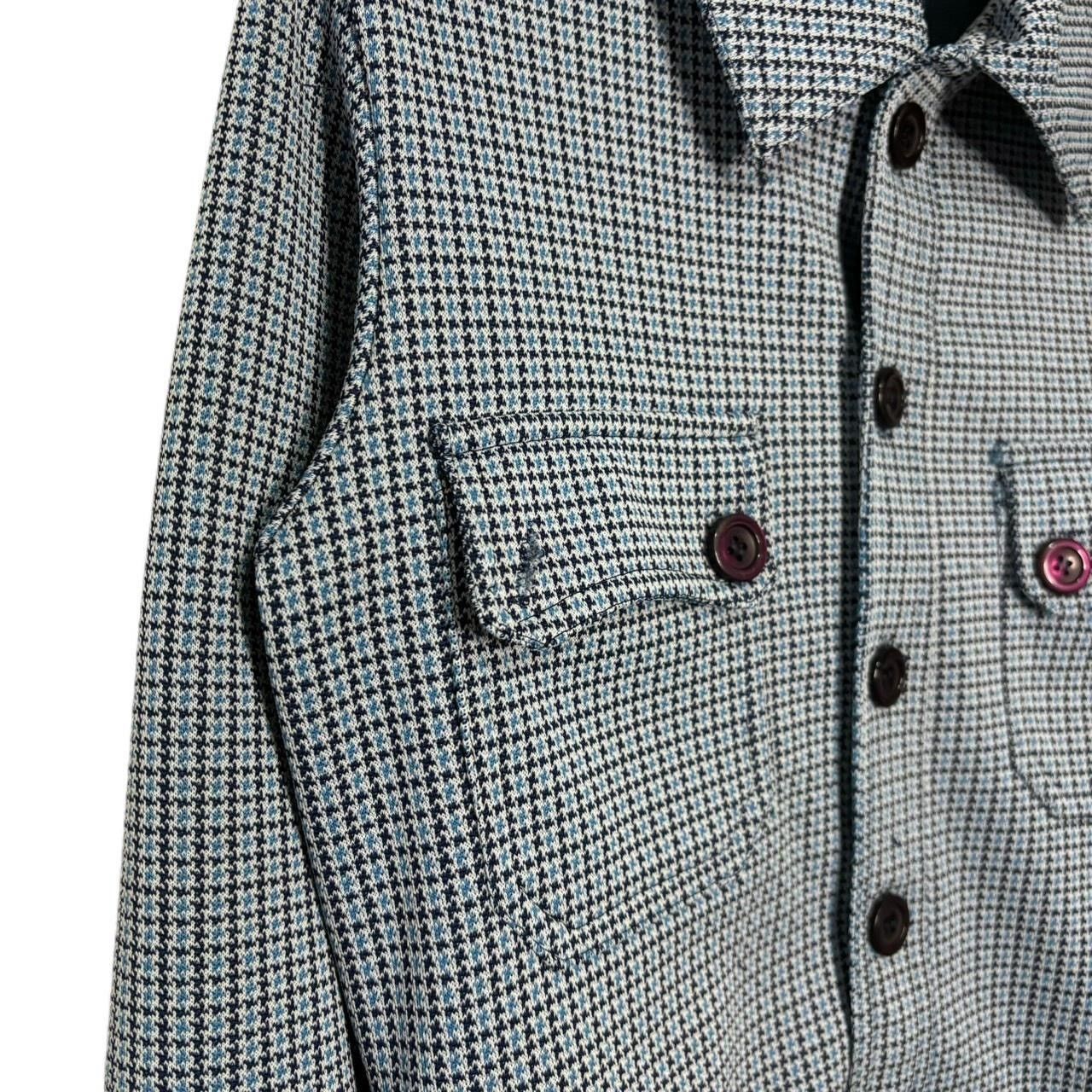 Vintage Vintage 1960s Plaid Houndstooth Blue Button-Up Jacket Size S / US 4 / IT 40 - 2 Thumbnail
