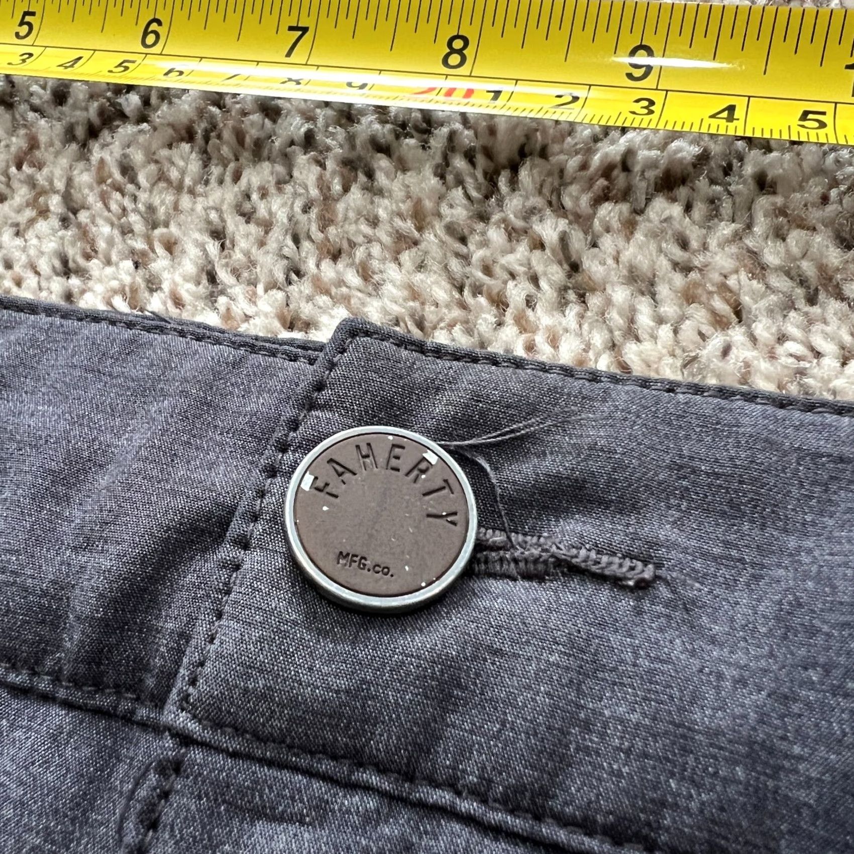 Faherty Faherty All Day Shorts Mens 33 Grey Casual Drawstring Pockets Performance Shirt? Size US 34 / EU 50 - 4 Thumbnail