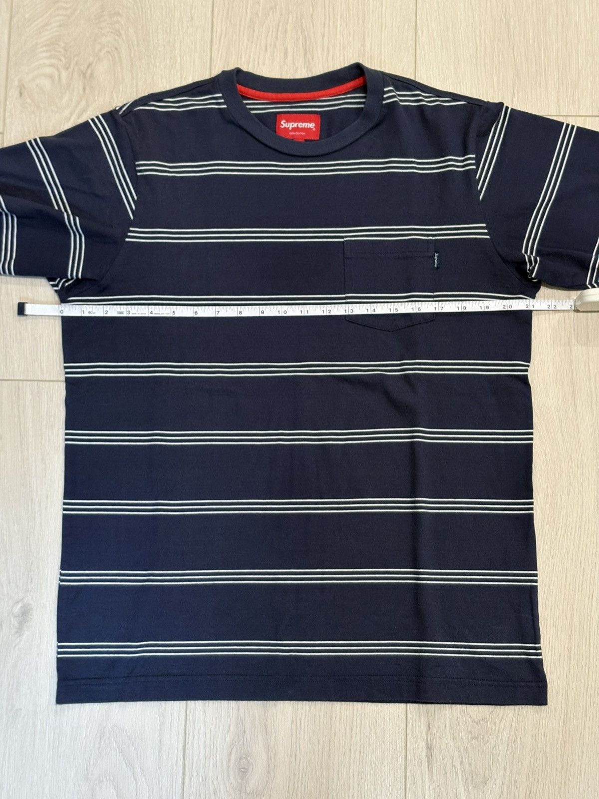 Supreme Micro Stripe Pocket Tee SS 2010 Size US M / EU 48-50 / 2 - 4 Thumbnail
