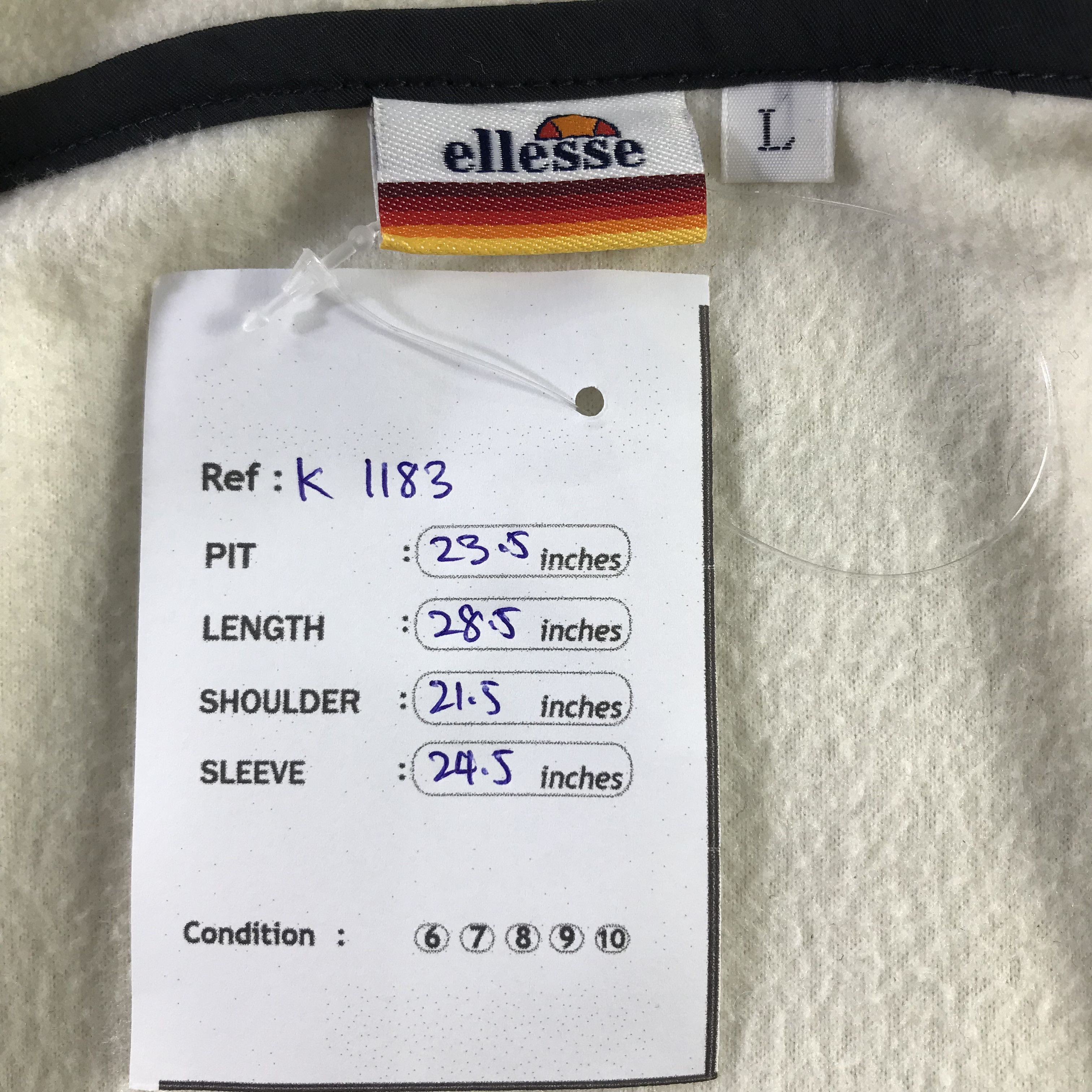 Ellesse Vintage Ellesse Fleece Casual Zipper Jacket Size US L / EU 52-54 / 3 - 11 Thumbnail