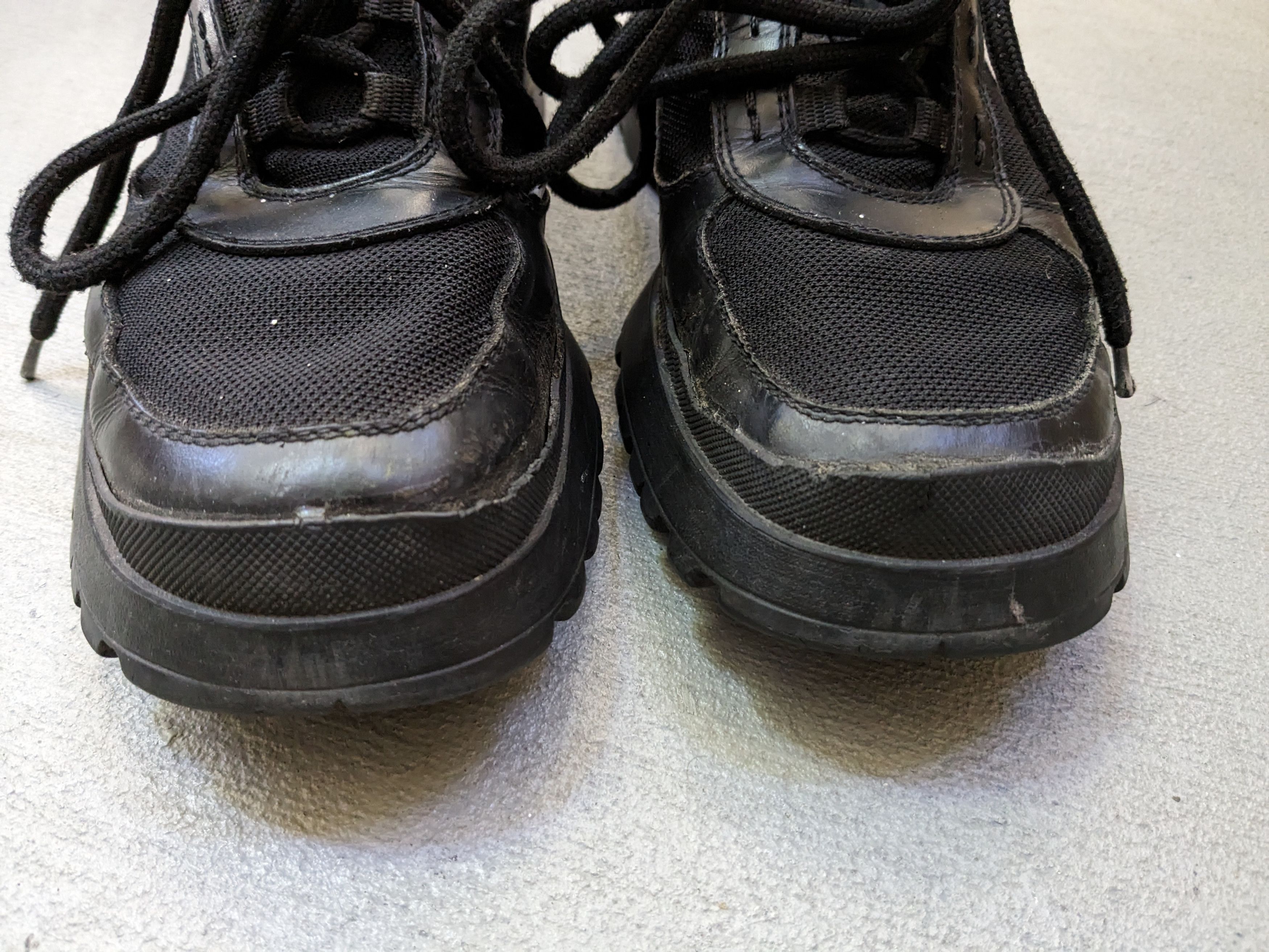 Prada Prada Shoes Black Size 8 Leather Nylon Techwear Lace Up FLAW Size US 8 / EU 41 - 2 Thumbnail