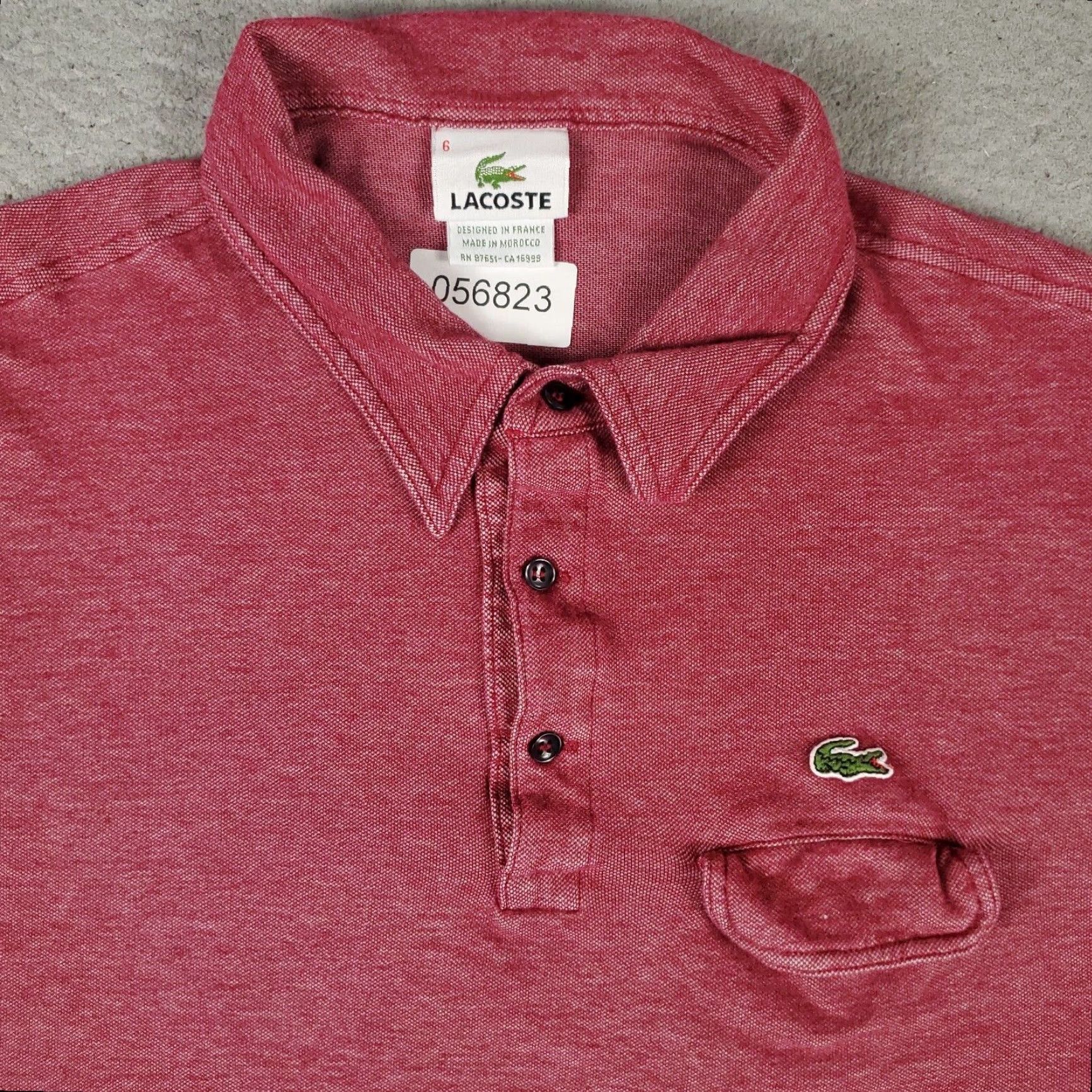 Lacoste Lacoste Polo Shirt Mens Size 6 Red Casual Short Sleeve Regular Fit Size US S / EU 44-46 / 1 - 2 Thumbnail