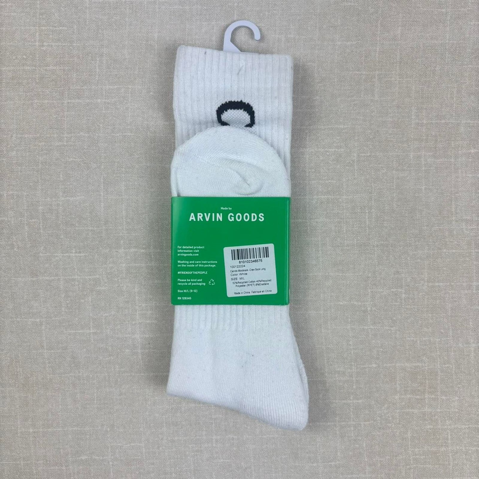 Carrots by Anwar Carrots 🥕 Carrots by Anwar Carrots Wordmark Crew Socks "White" Size ONE SIZE - 2 Thumbnail