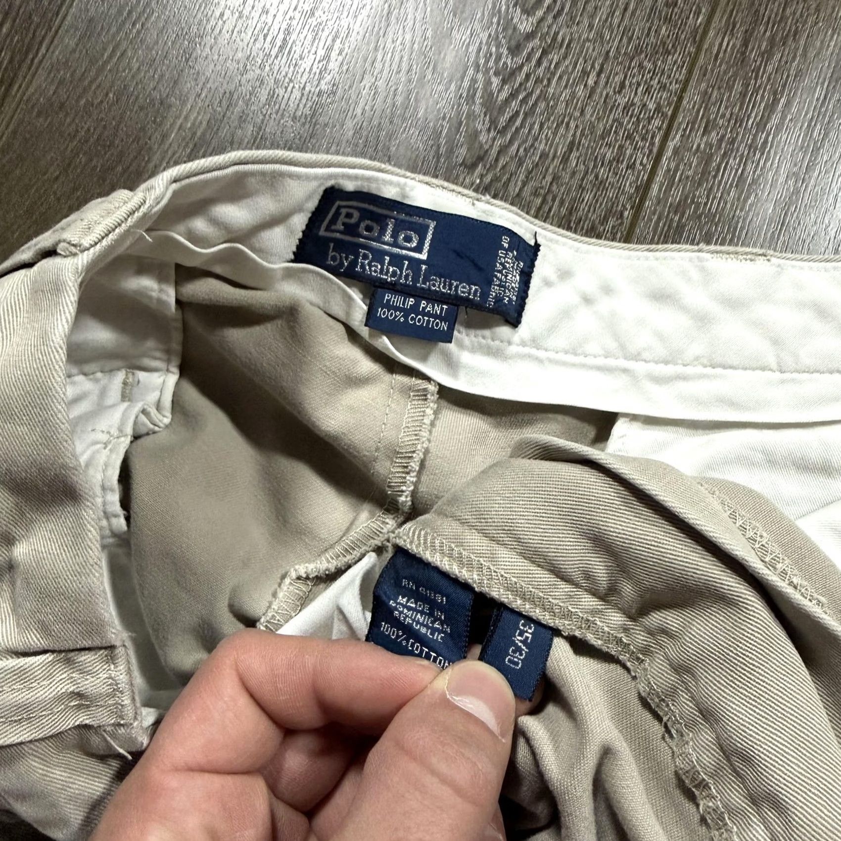 Polo Ralph Lauren Polo Ralph Lauren Pants Mens 35x30 Beige Chino Philip Pant Classic Fit Casual Size US S / EU 44-46 / 1 - 4 Thumbnail