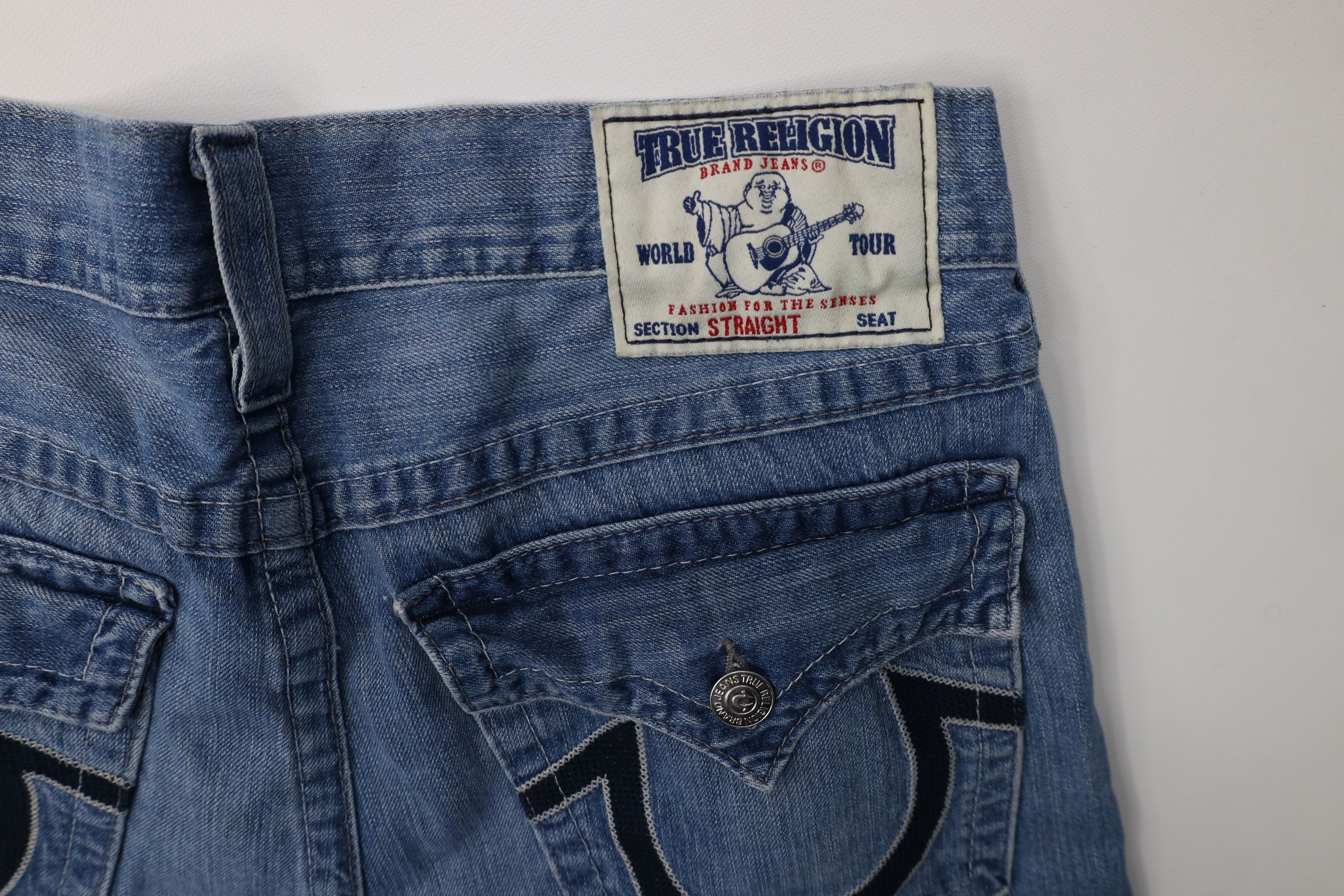 True Religion Vintage True Religion Stitch Straight Wide Leg Jeans USA Size US 36 / EU 52 - 14 Thumbnail