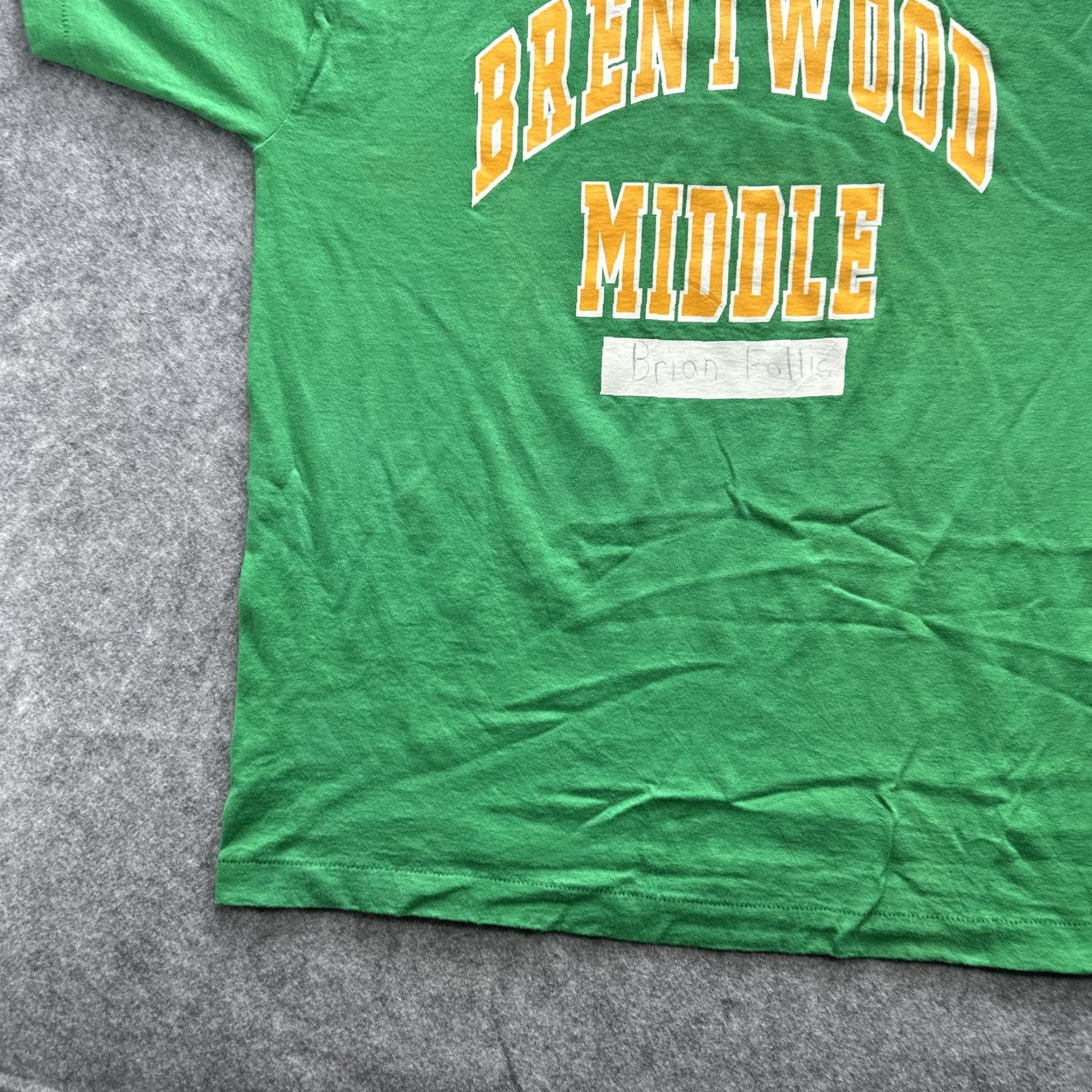 Fruit Of The Loom VINTAGE Brentwood Middle Shirt Mens Large Green Fruit Of The Loom 50/50 90s Size US L / EU 52-54 / 3 - 4 Thumbnail