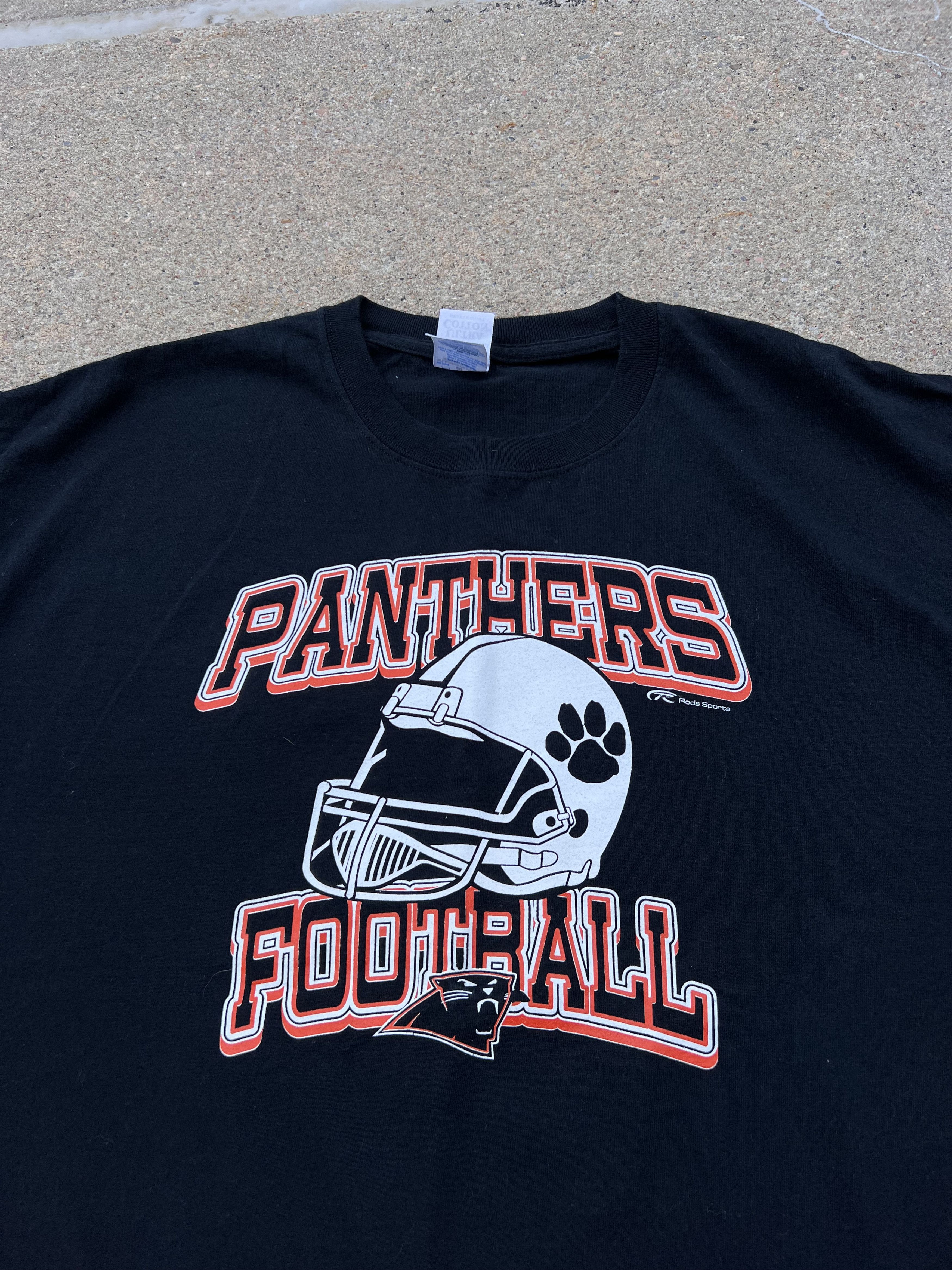 Vintage Vintage Gildan Blue Bar Panthers Football Tee in Black Size US XL / EU 56 / 4 - 2 Thumbnail
