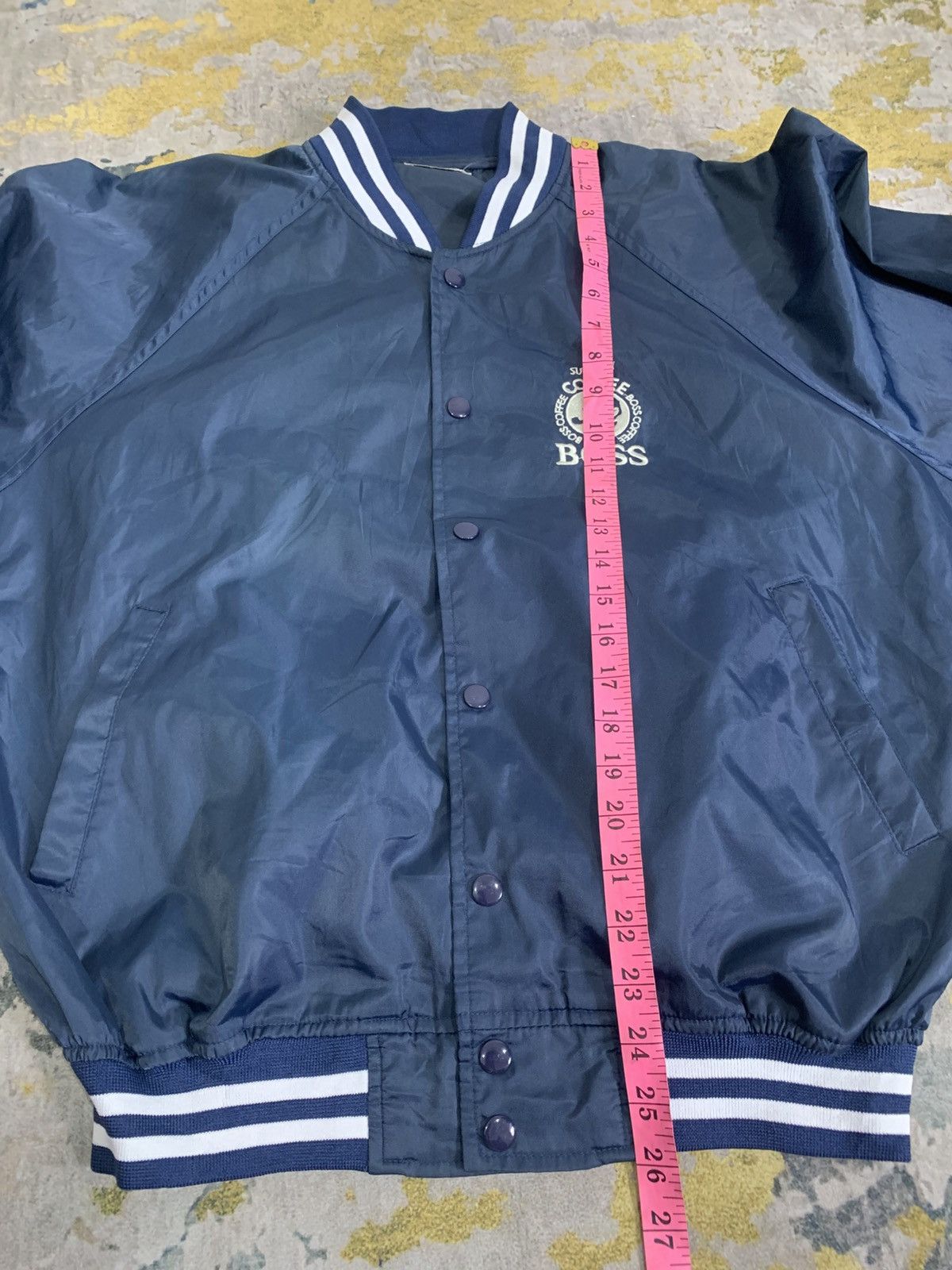 Vintage Vintage 1990 Suntory BOSS COFFEE Varsity Jacket Size US L / EU 52-54 / 3 - 10 Thumbnail