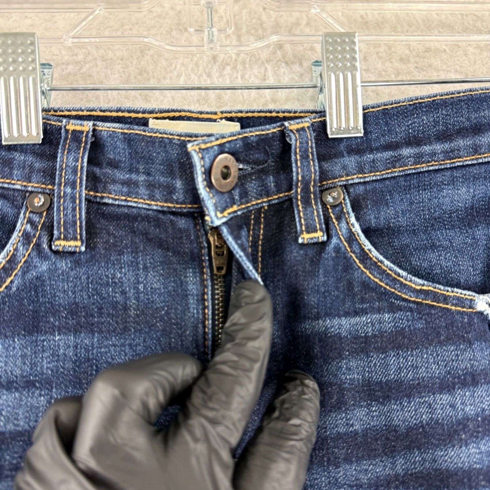 Simon Miller Simon Miller Jeans Womens Slim Straight Mid-Rise Distressed Blue Denim Jeans 26 Blue Denim Slim Straight Womens Jeans Size 26" / US 2 / IT 38 - 7 Thumbnail