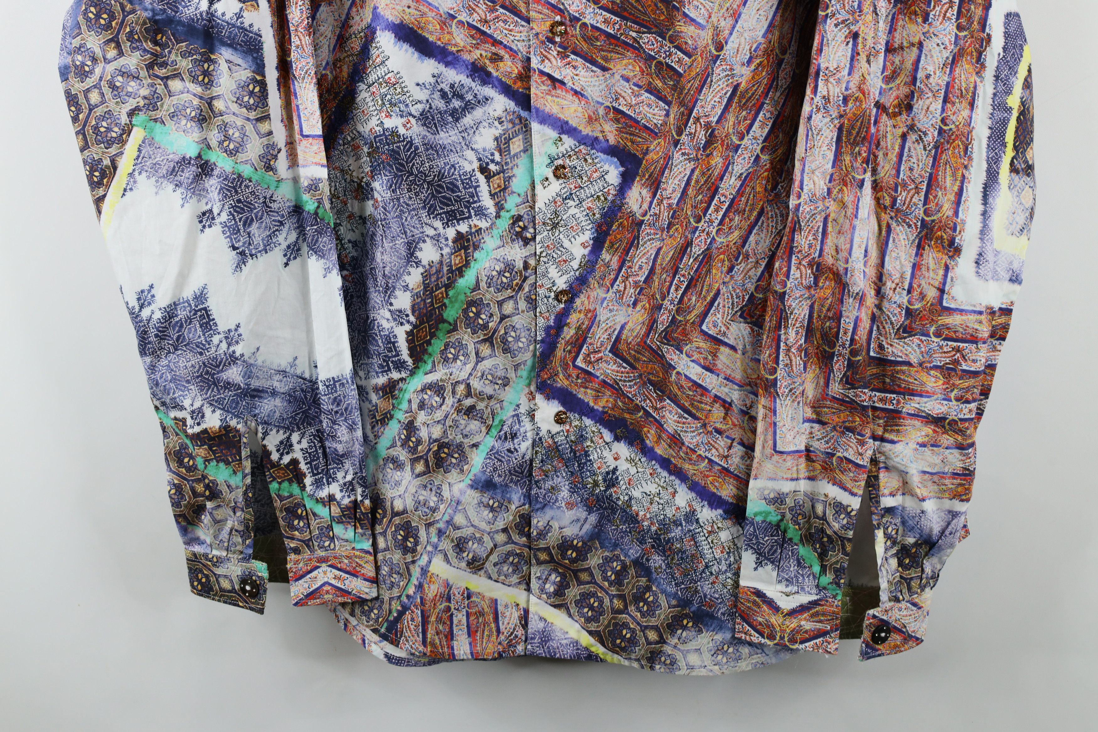 Robert Graham × Vintage Robert Graham Limited Edition Geometric Paisley Button Shirt Size XL / US 12-14 / IT 48-50 - 3 Thumbnail