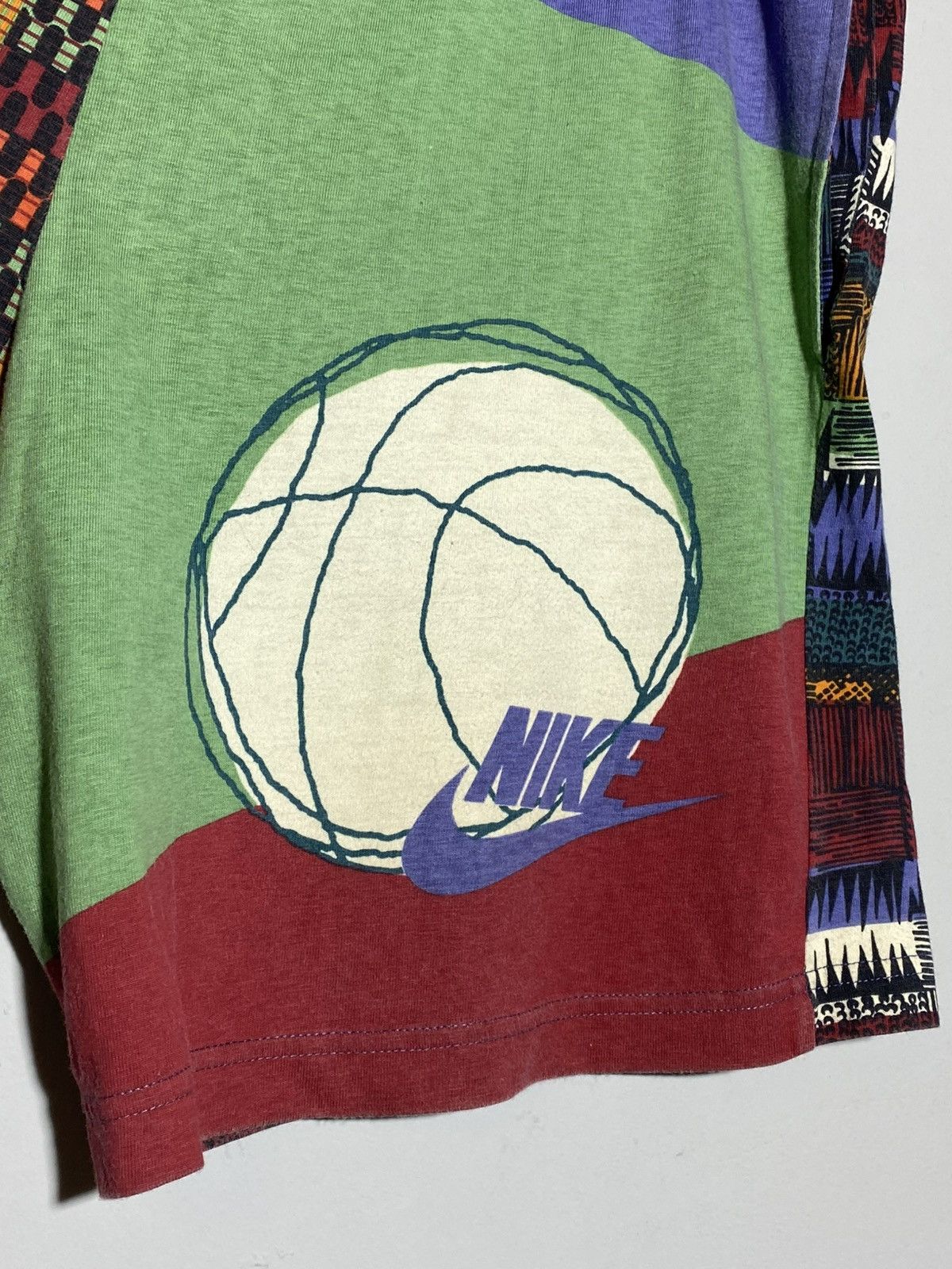 Nike 🔥 VINTAGE 90s NIKE ALL OVERPRINT RARE BASKETBALL SHORTS Size US 34 / EU 50 - 6 Thumbnail